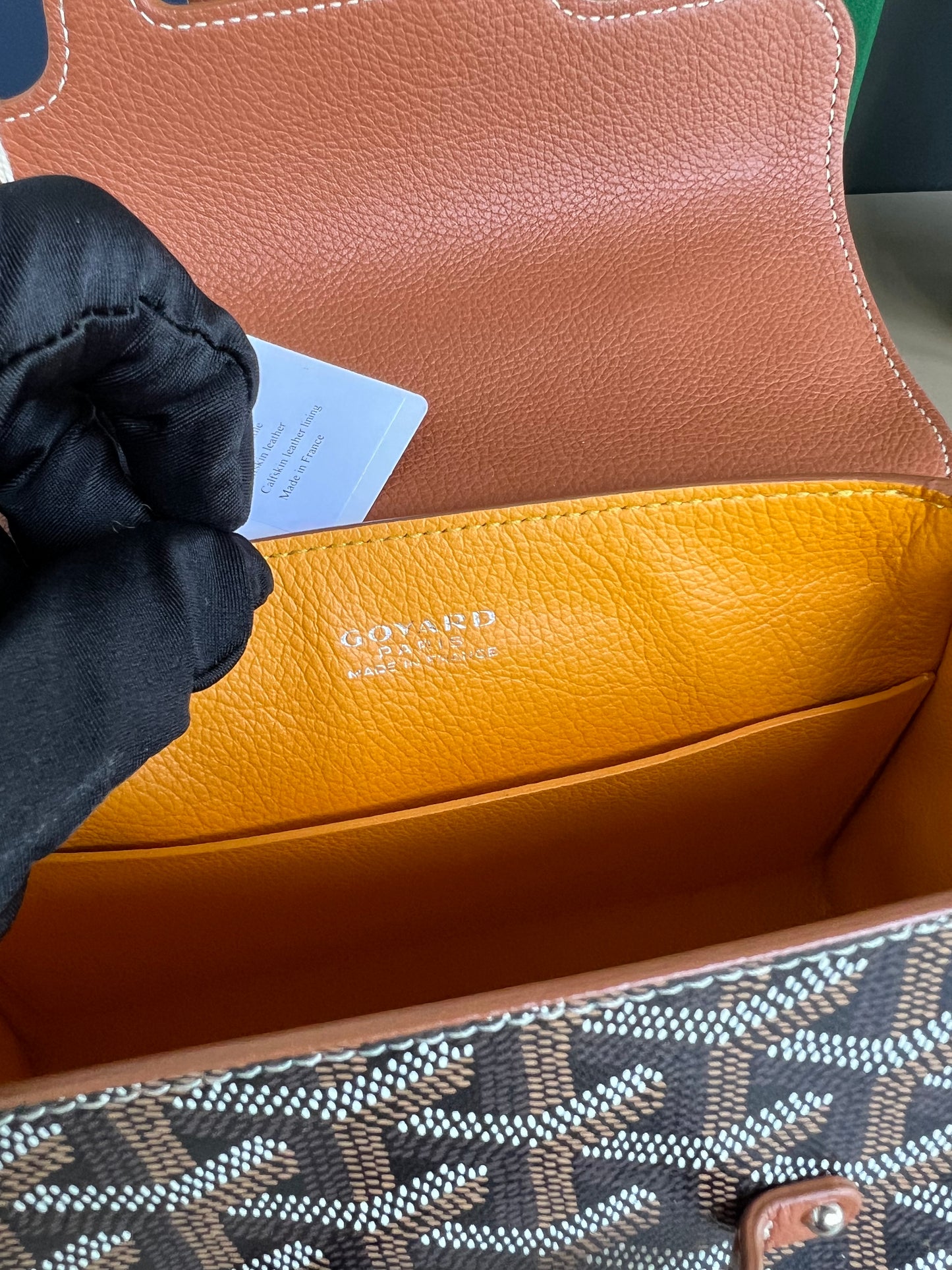 GOYARD MINI SAIGON TAN/BLACK