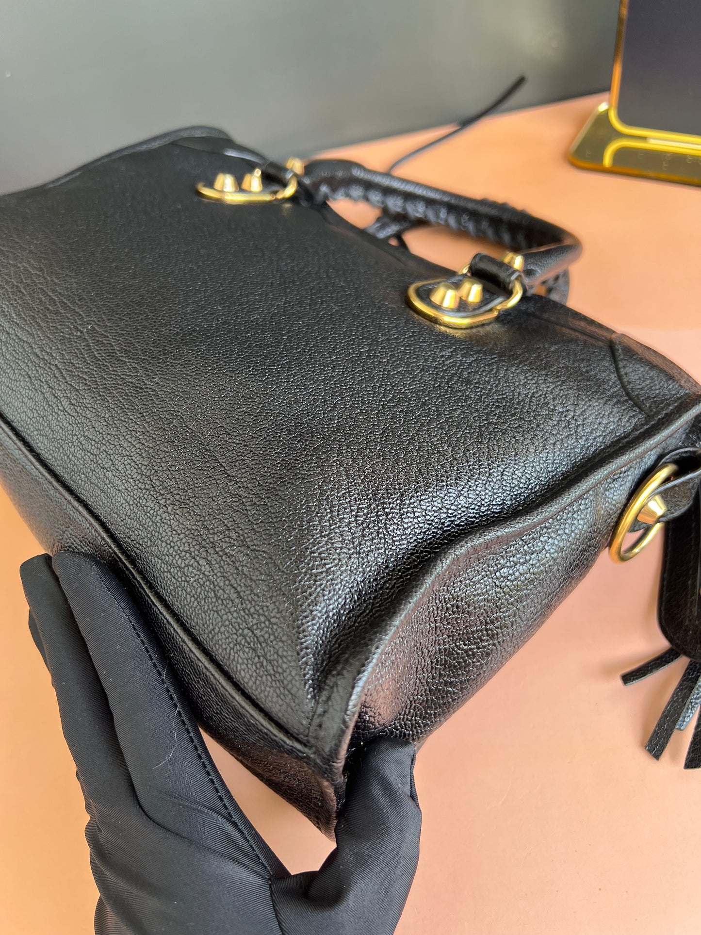 BALENCIAGA SMALL METALLIC EDGE