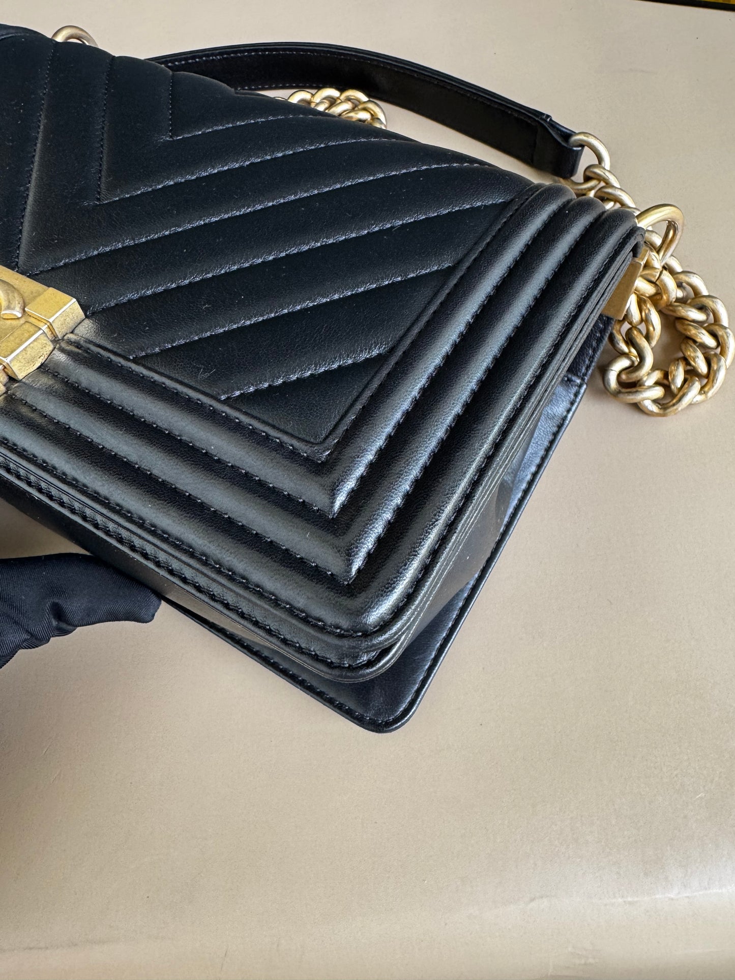 CHANEL LE BOY OLD MEDIUM CHEVRON
