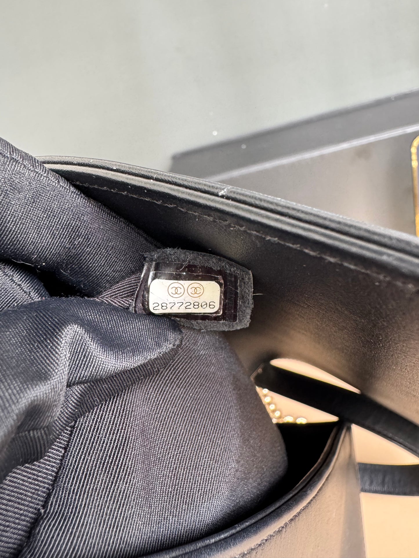 CHANEL LE BOY PEARL OLD MEDIUM LAMBSKIN