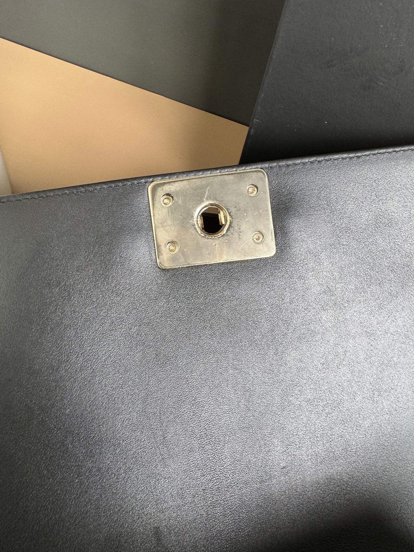 CHANEL LE BOY PEARL OLD MEDIUM LAMBSKIN