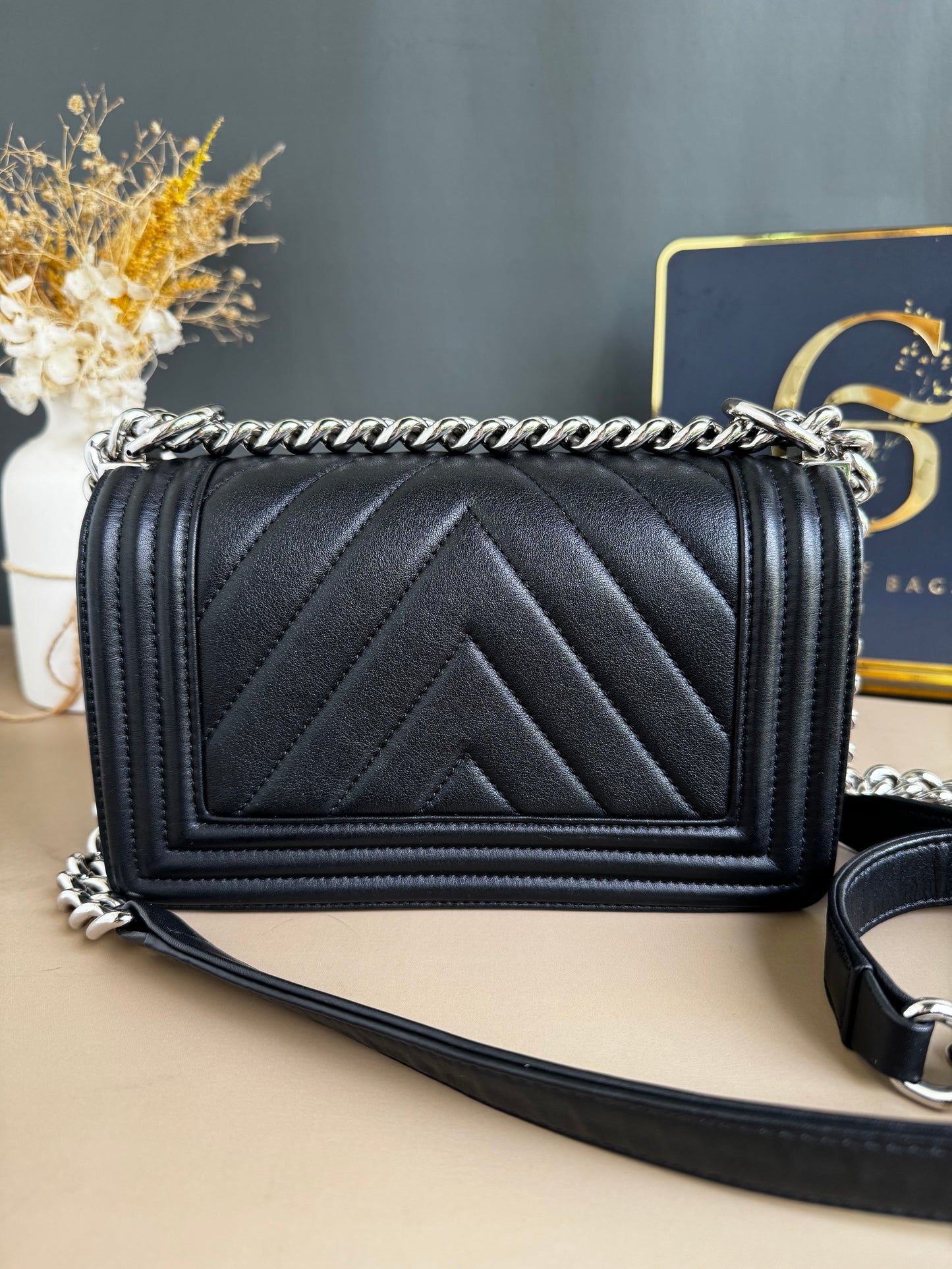 CHANEL LE BOY SMALL CHEVRON