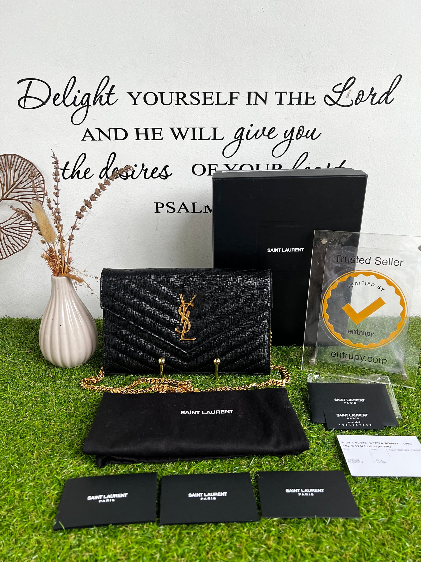 YSL WALLET ON CHAIN MEDIUM