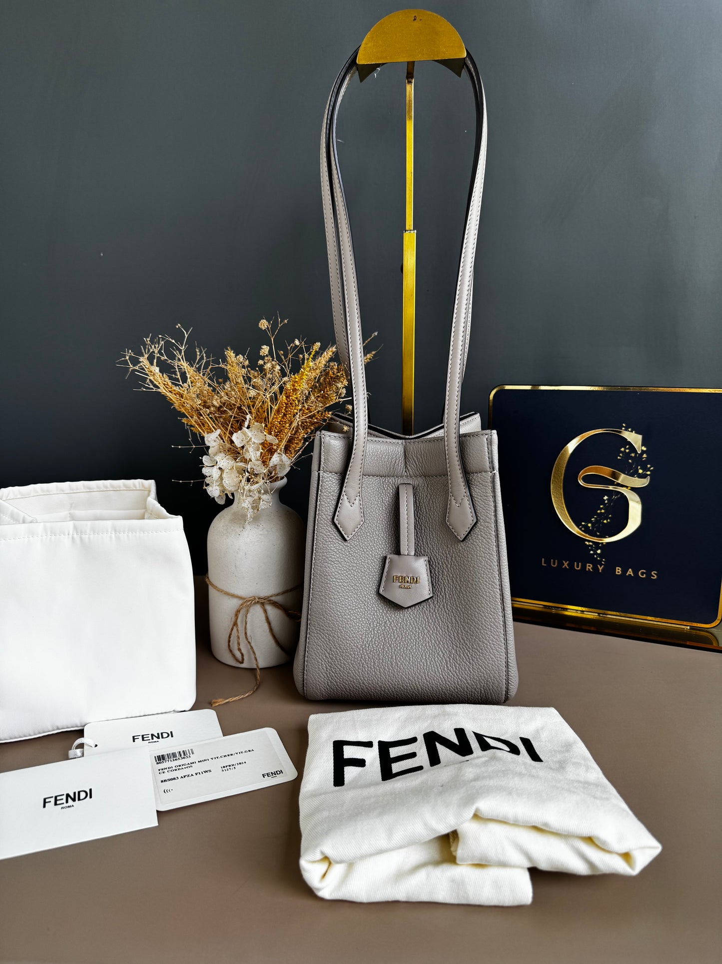 FENDI ORIGAMI MINI LEATHER BAG