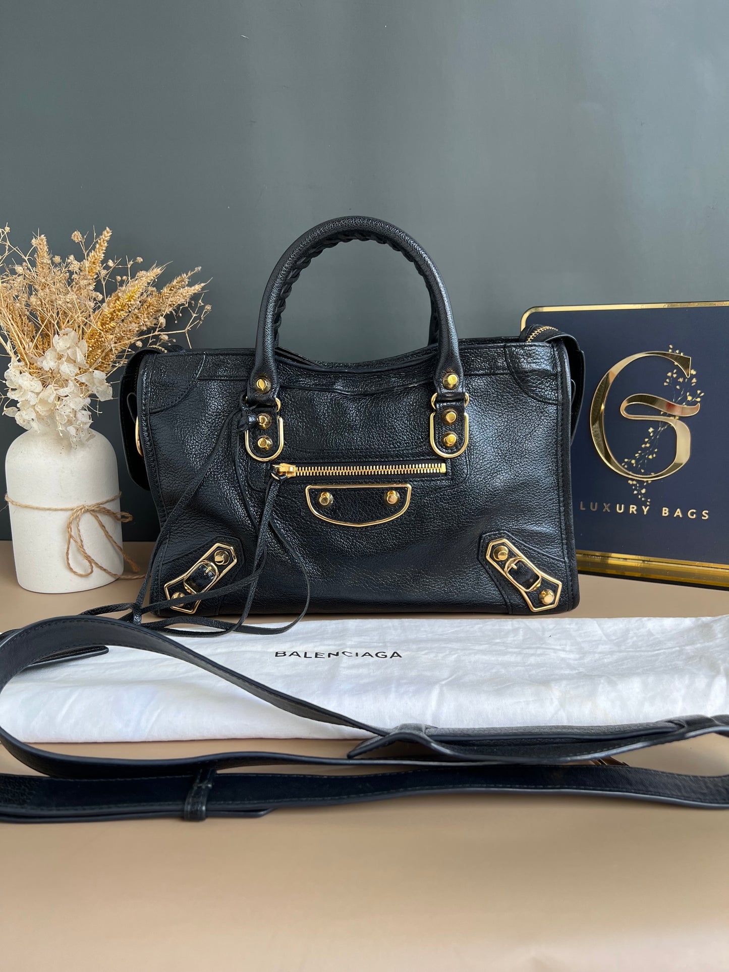 BALENCIAGA SMALL METALLIC EDGE