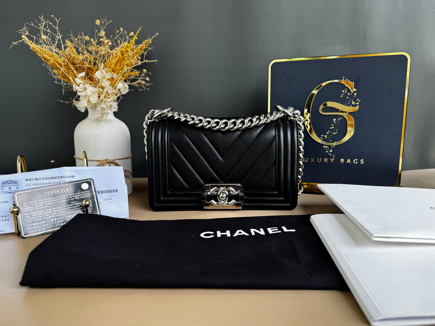 CHANEL LE BOY SMALL CHEVRON