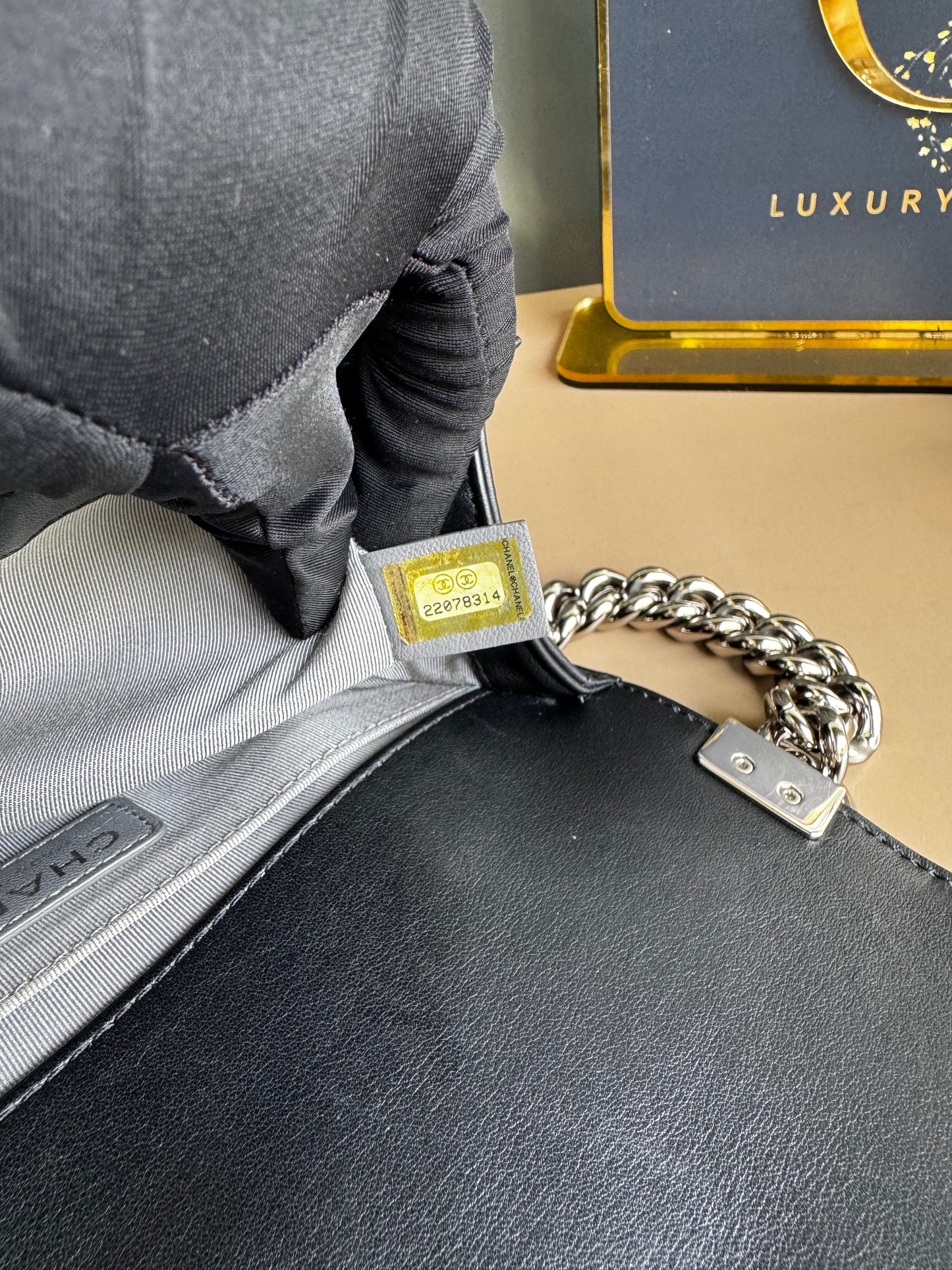 CHANEL LE BOY SMALL CHEVRON