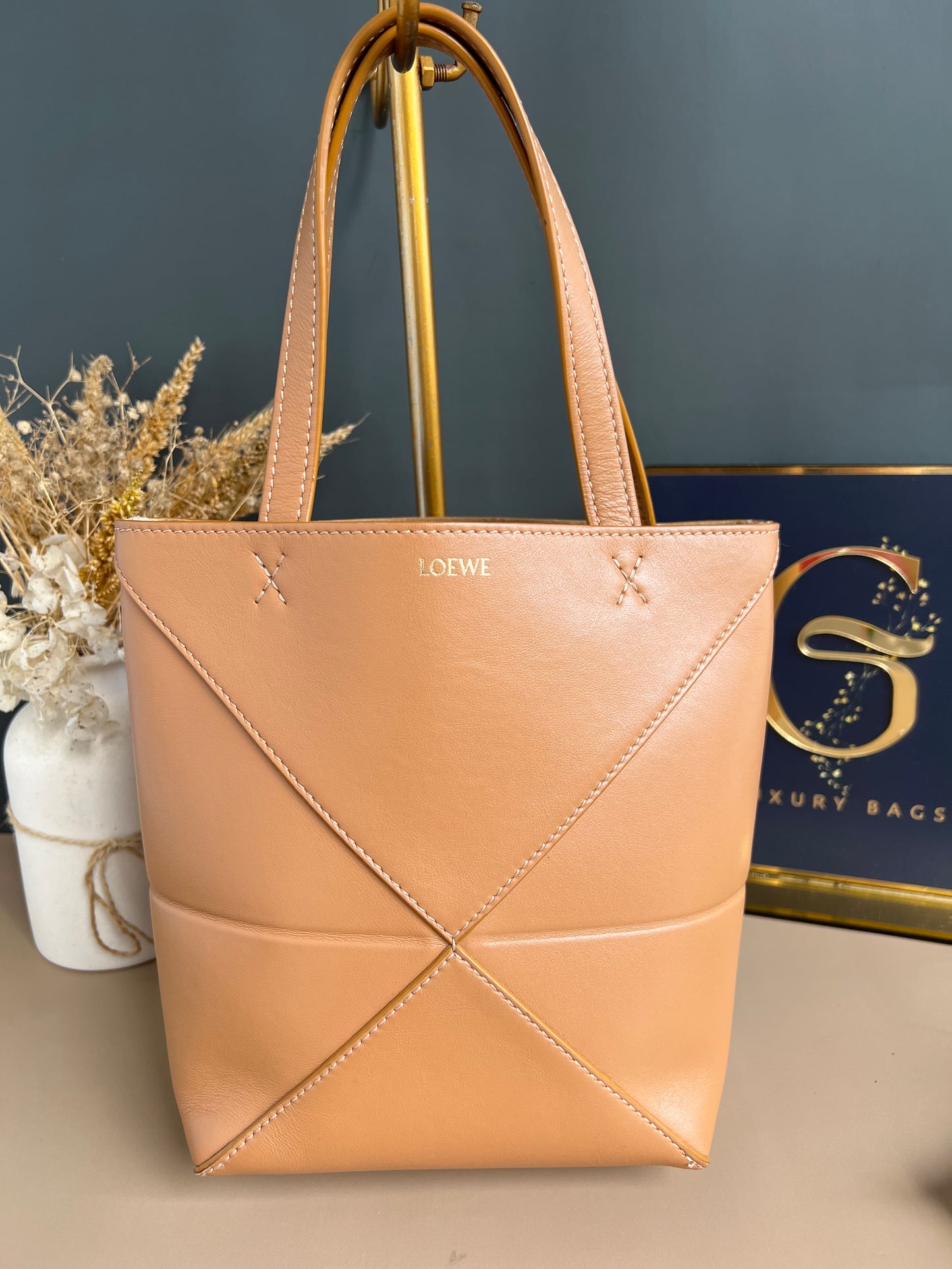 LOEWE MINI PUZZLE FOLD TOTE BAG