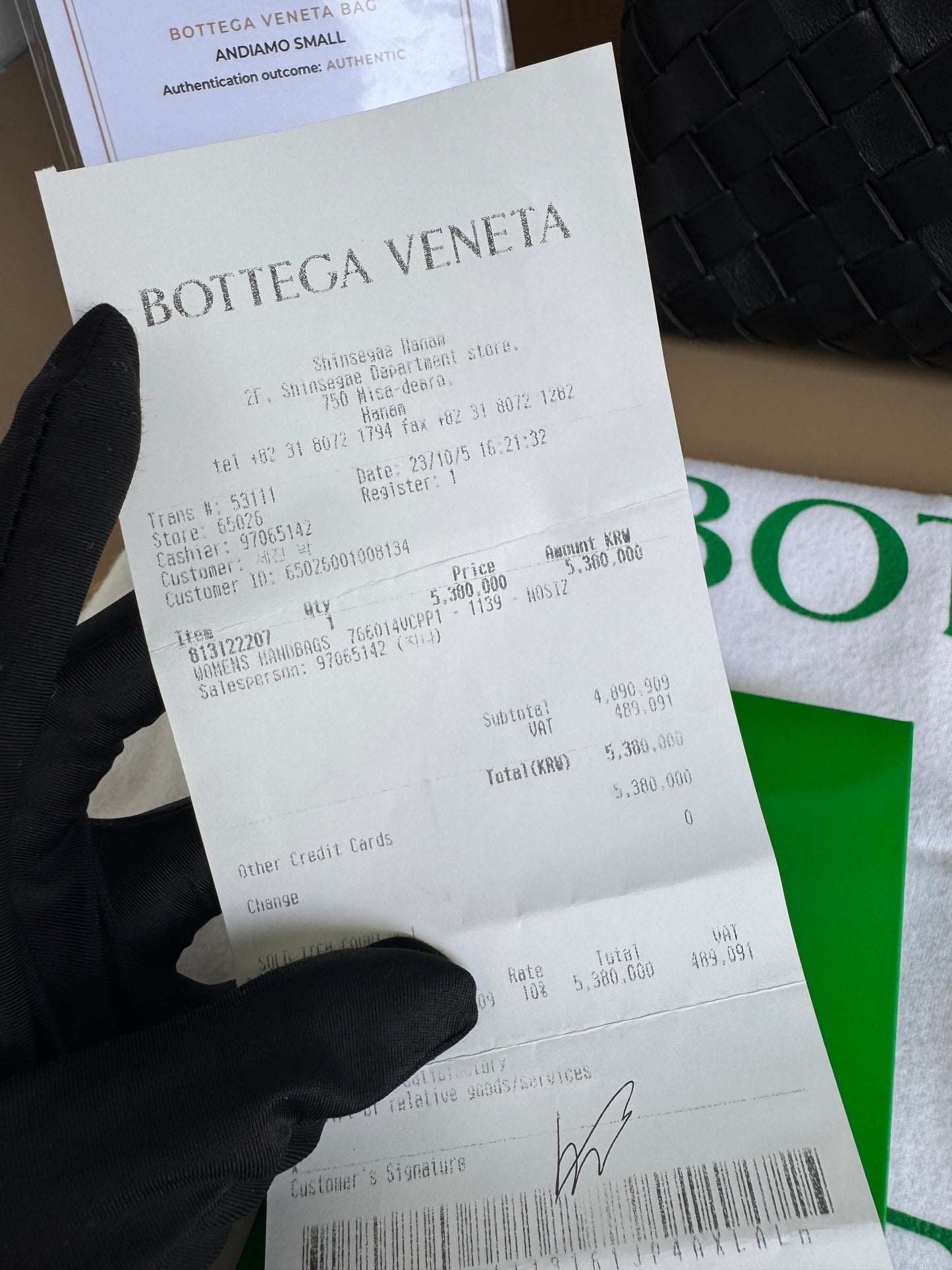 BOTTEGA VENETA ANDIAMO BLACK SMALL