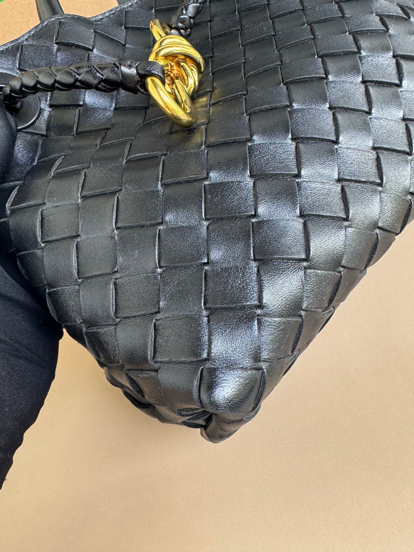 BOTTEGA VENETA ANDIAMO BLACK SMALL
