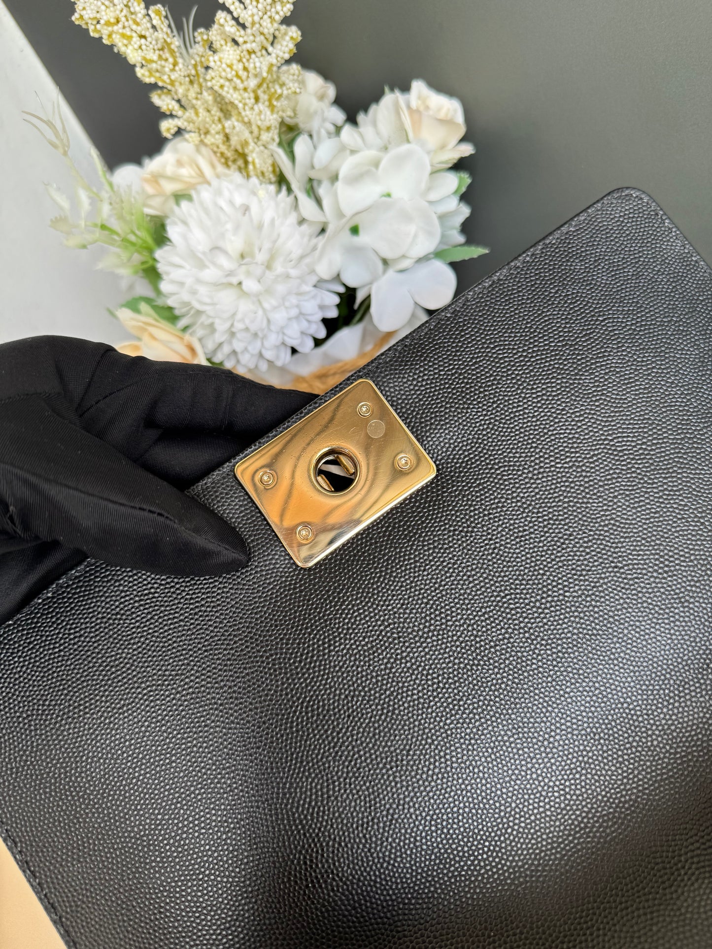 CHANEL LE BOY OLD MEDIUM CHEVRON