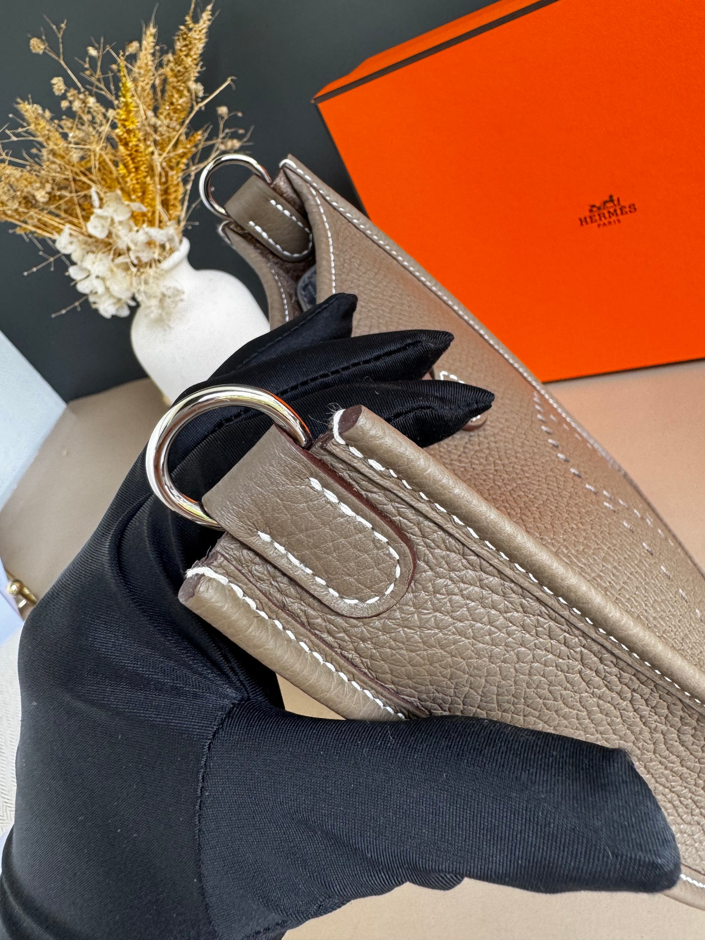 HERMES EVELYN TPM ETOUPE PHW
