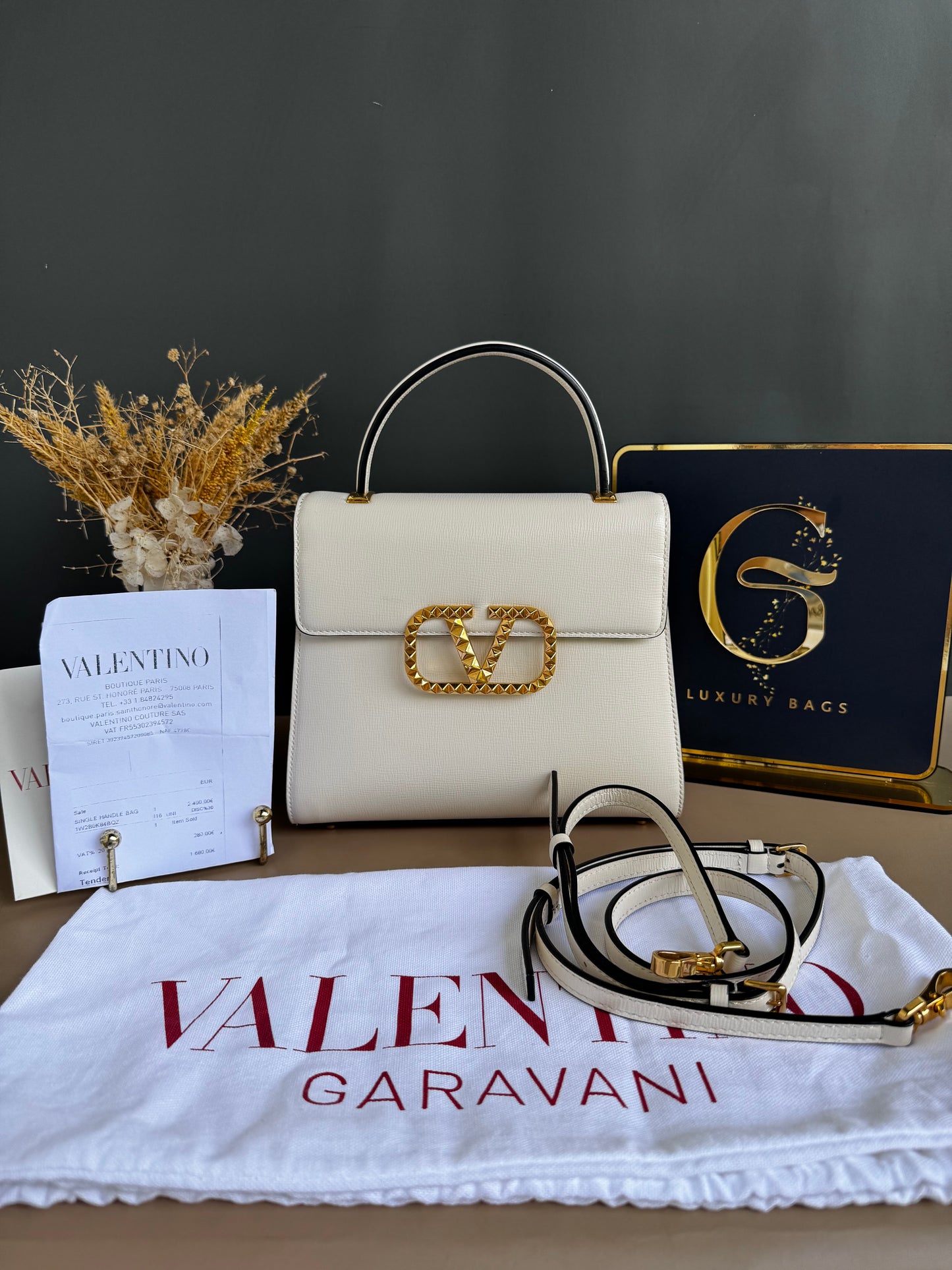 VALENTINO VSLING HANDBAG WITH JEWEL EMBROIDDERY