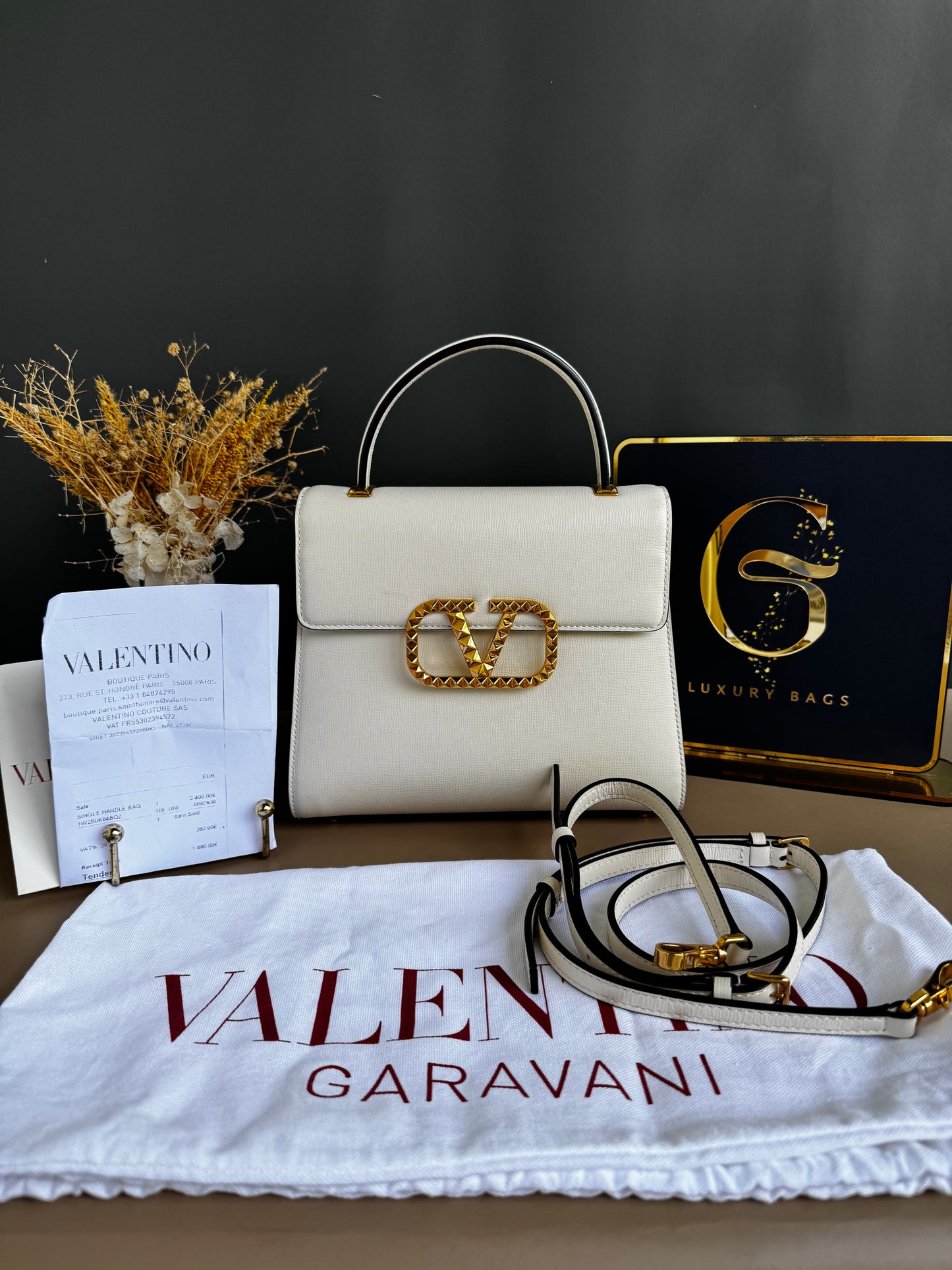 VALENTINO VSLING HANDBAG WITH JEWEL EMBROIDDERY