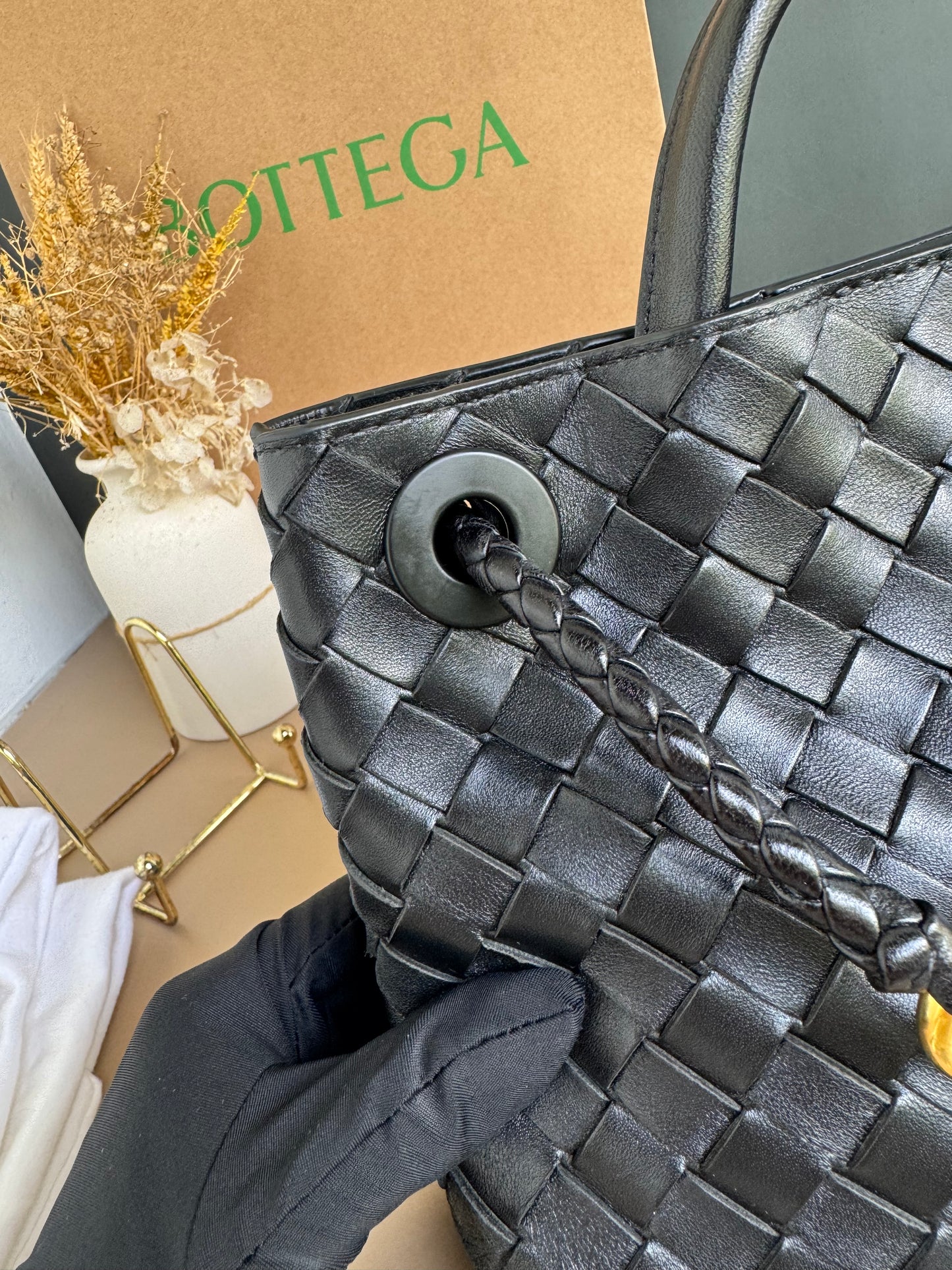 BOTTEGA VENETA ANDIAMO BLACK SMALL