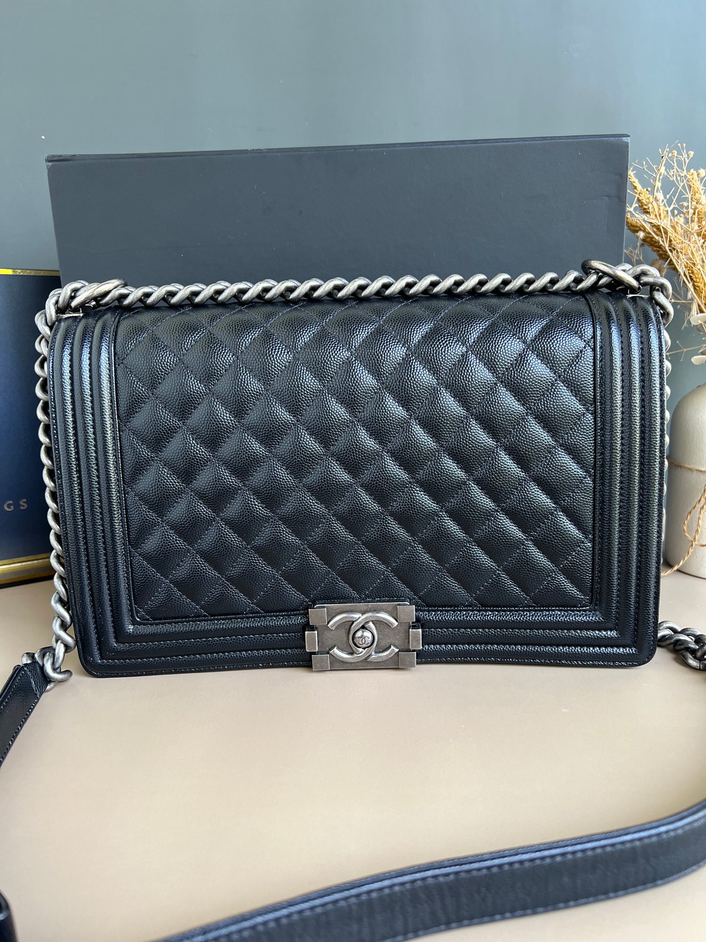 CHANEL LE BOY NEW MEDIUM CAVIAR