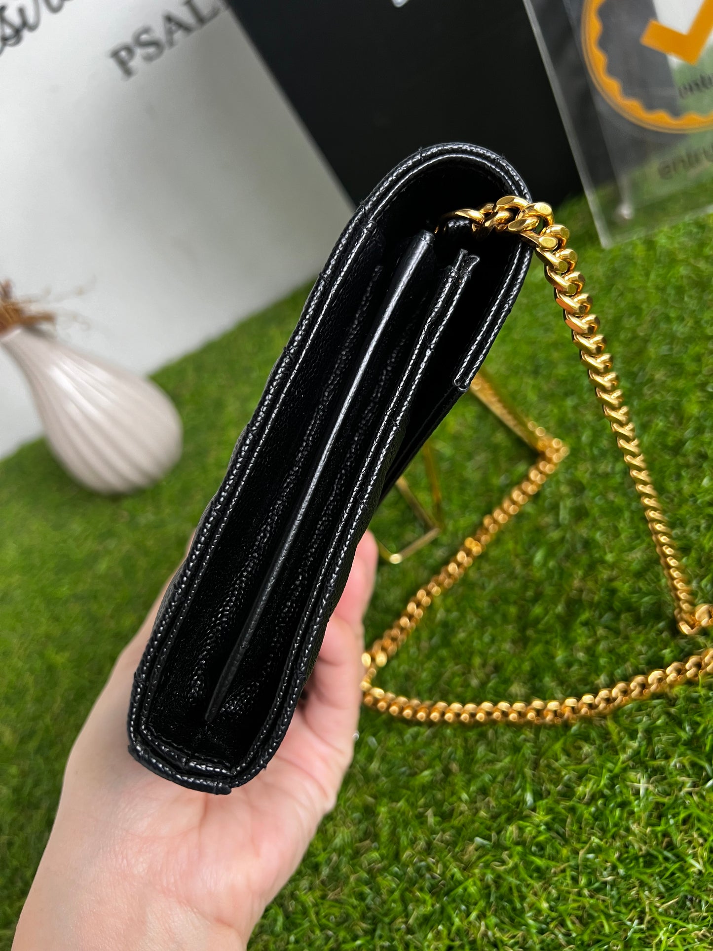 YSL WALLET ON CHAIN MEDIUM