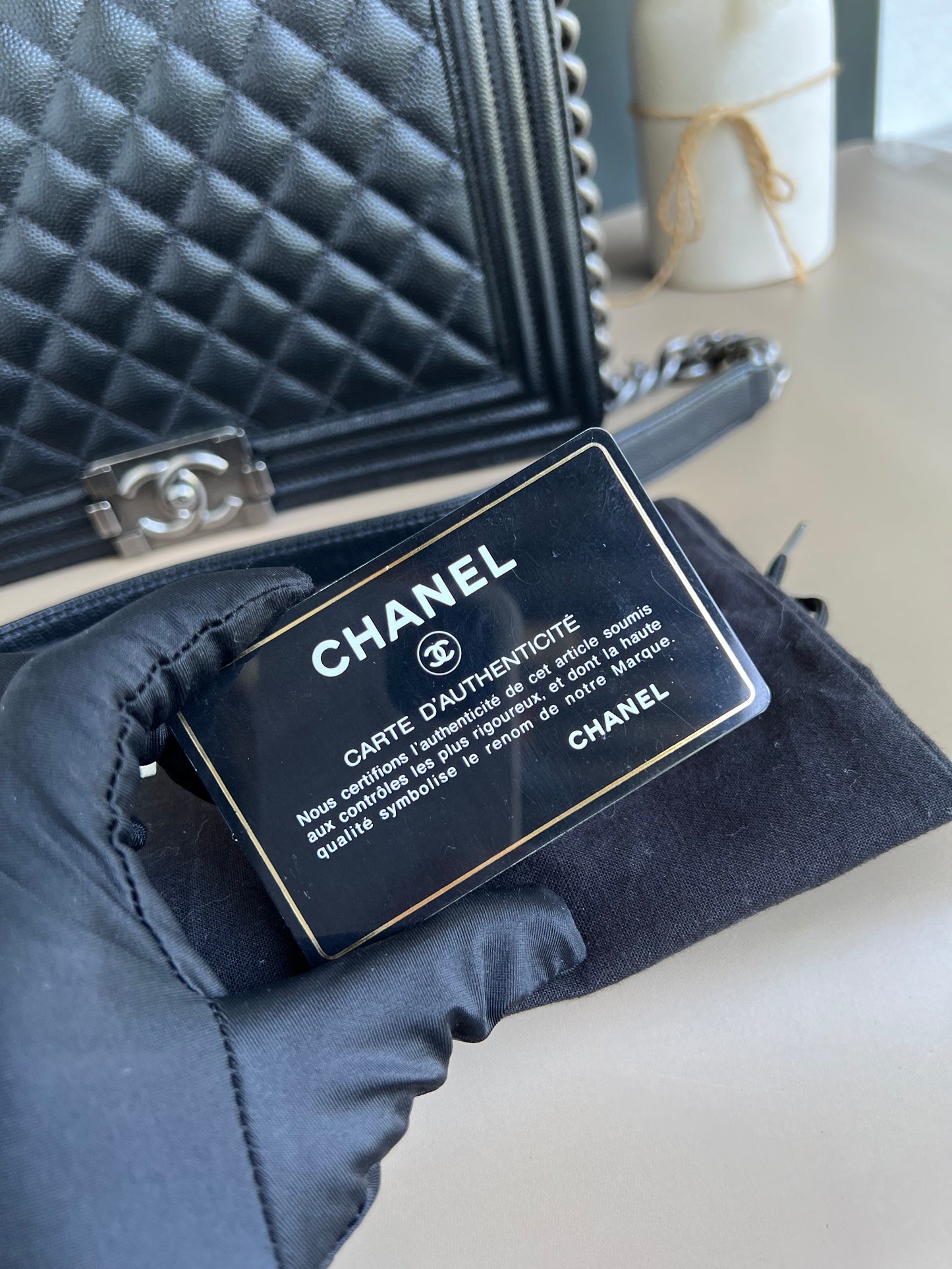 CHANEL LE BOY NEW MEDIUM CAVIAR