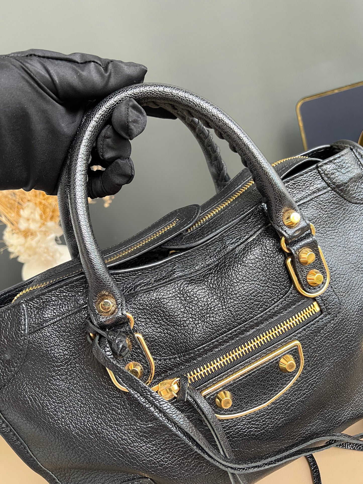 BALENCIAGA SMALL METALLIC EDGE