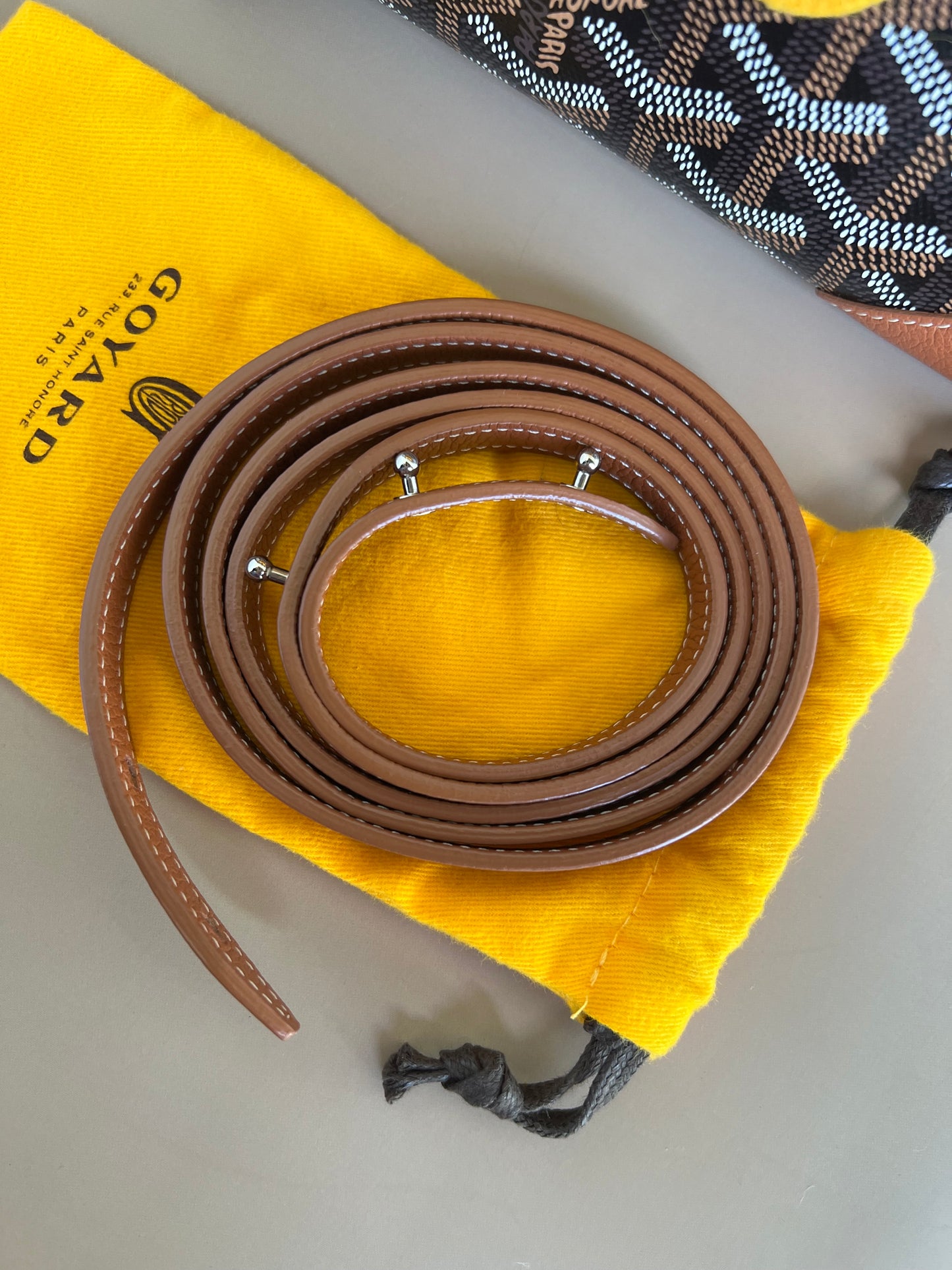 GOYARD MINI SAIGON TAN/BLACK