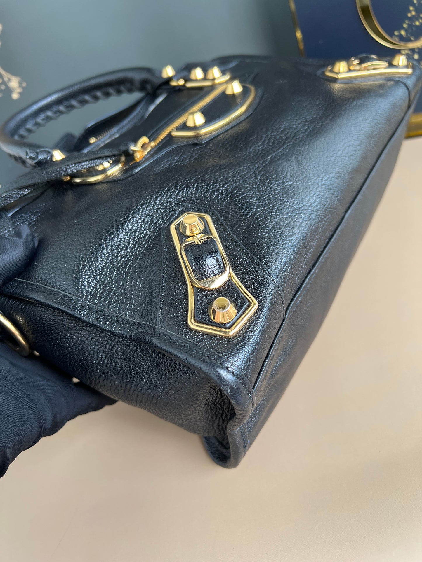 BALENCIAGA SMALL METALLIC EDGE