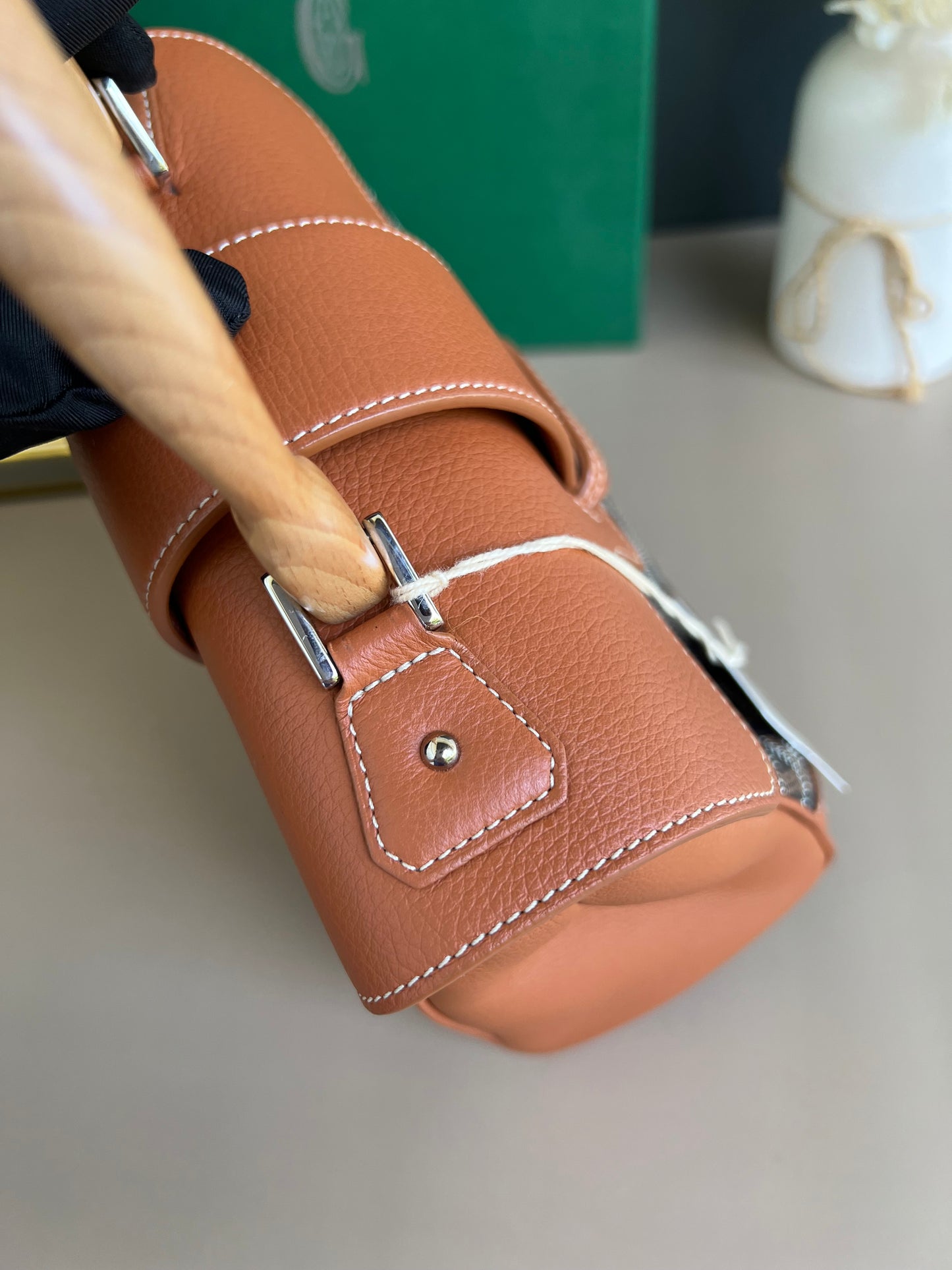 GOYARD MINI SAIGON TAN/BLACK