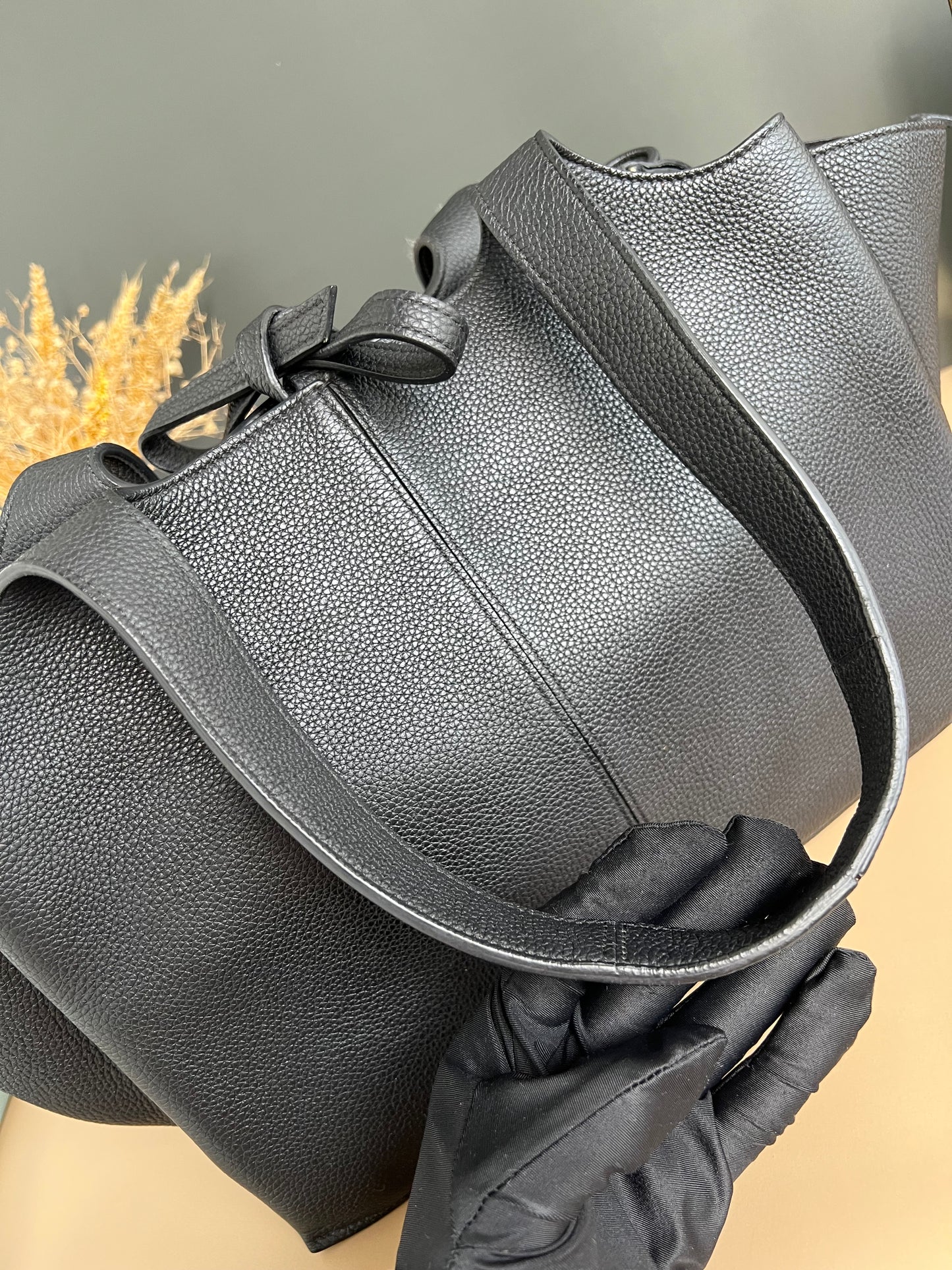 CELINE TRI FOLD LEATHER TOTE BAG