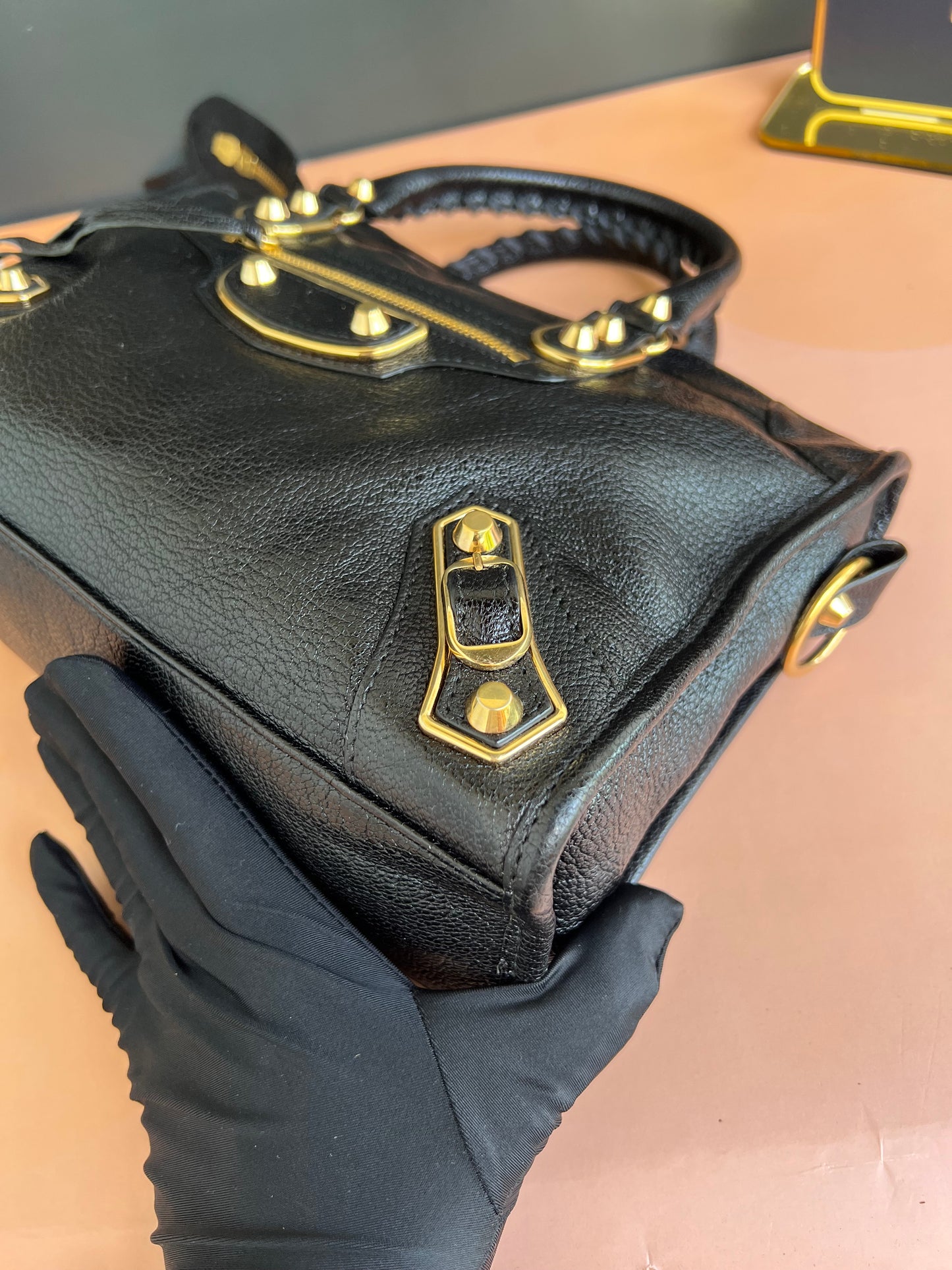 BALENCIAGA SMALL METALLIC EDGE