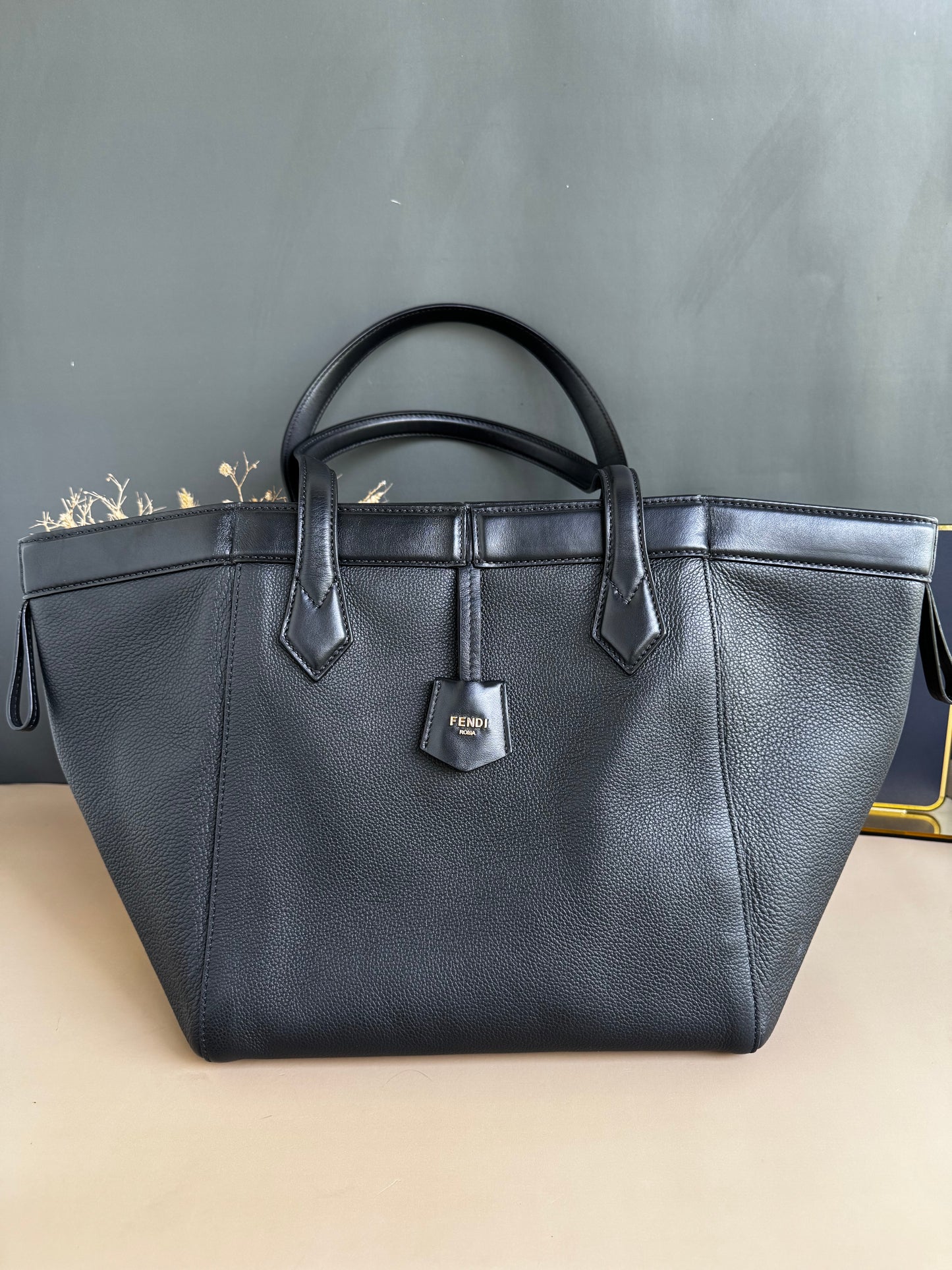 FENDI ORIGAMI MEDIUM LEATHER BAG