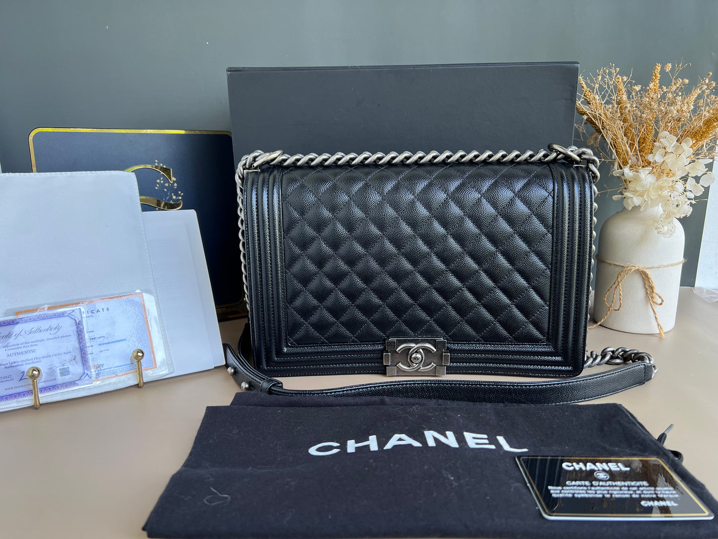 CHANEL LE BOY NEW MEDIUM CAVIAR