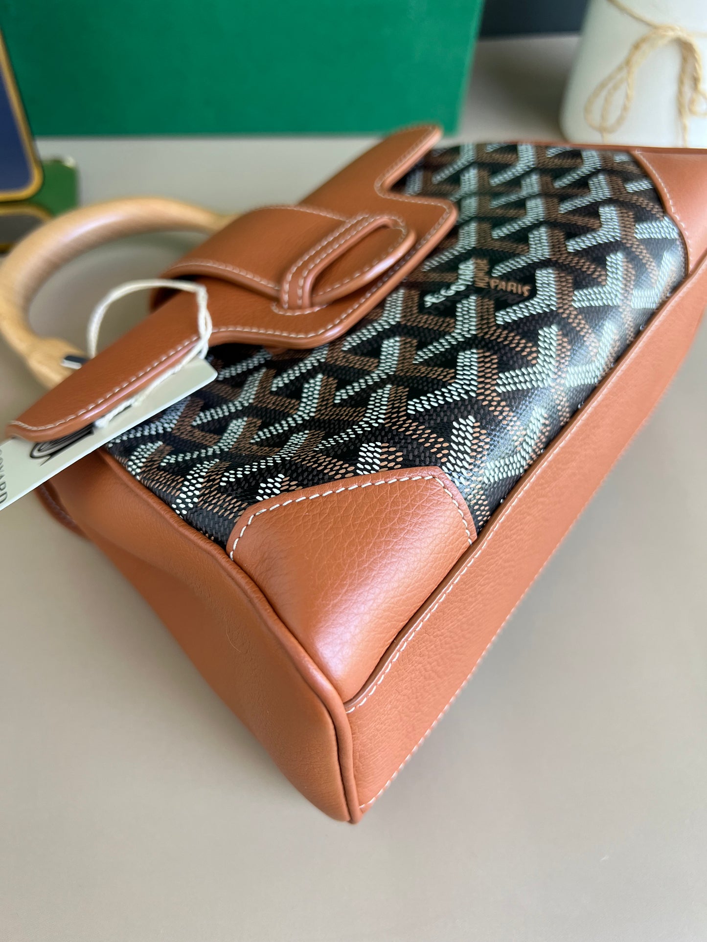 GOYARD MINI SAIGON TAN/BLACK