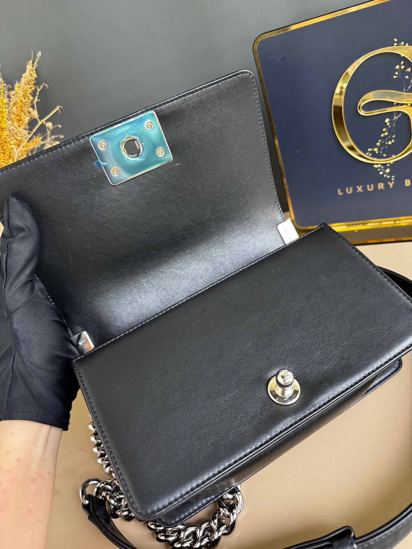 CHANEL LE BOY SMALL CHEVRON