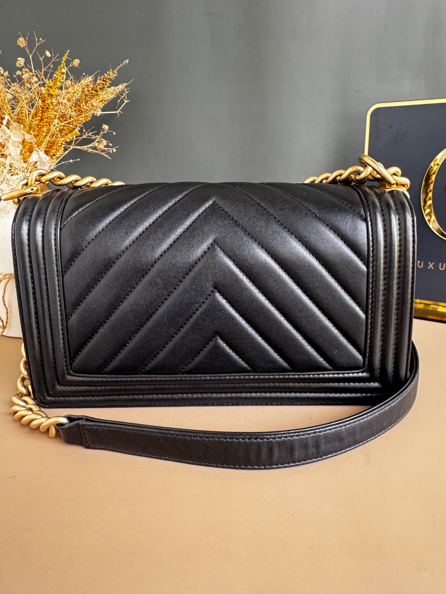 CHANEL LE BOY OLD MEDIUM CHEVRON