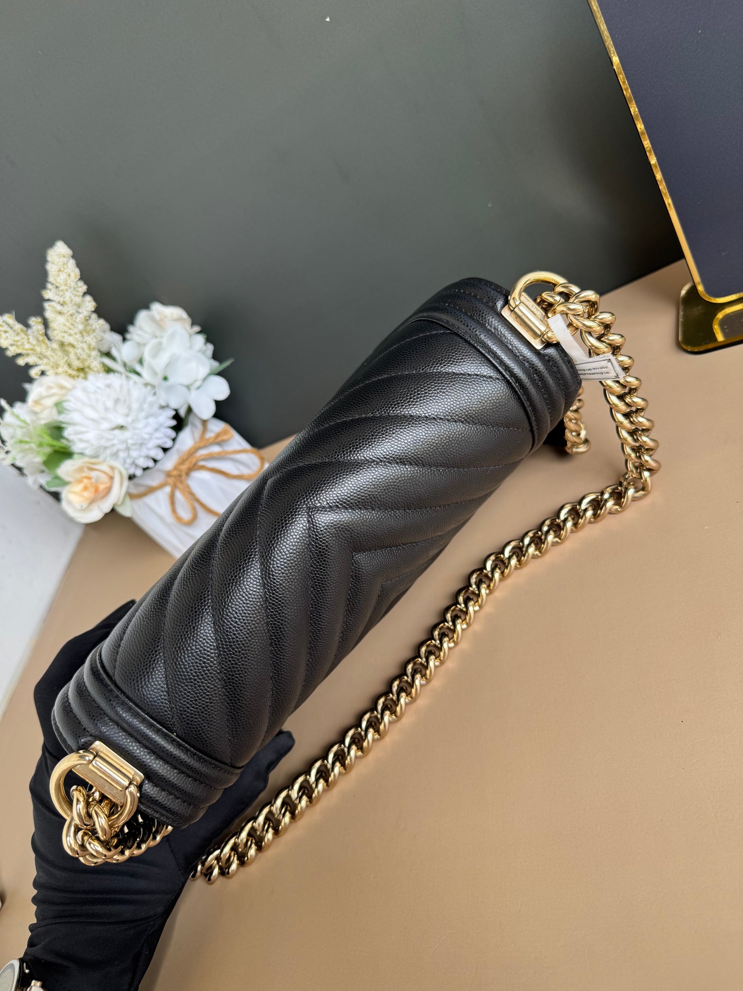 CHANEL LE BOY OLD MEDIUM CHEVRON