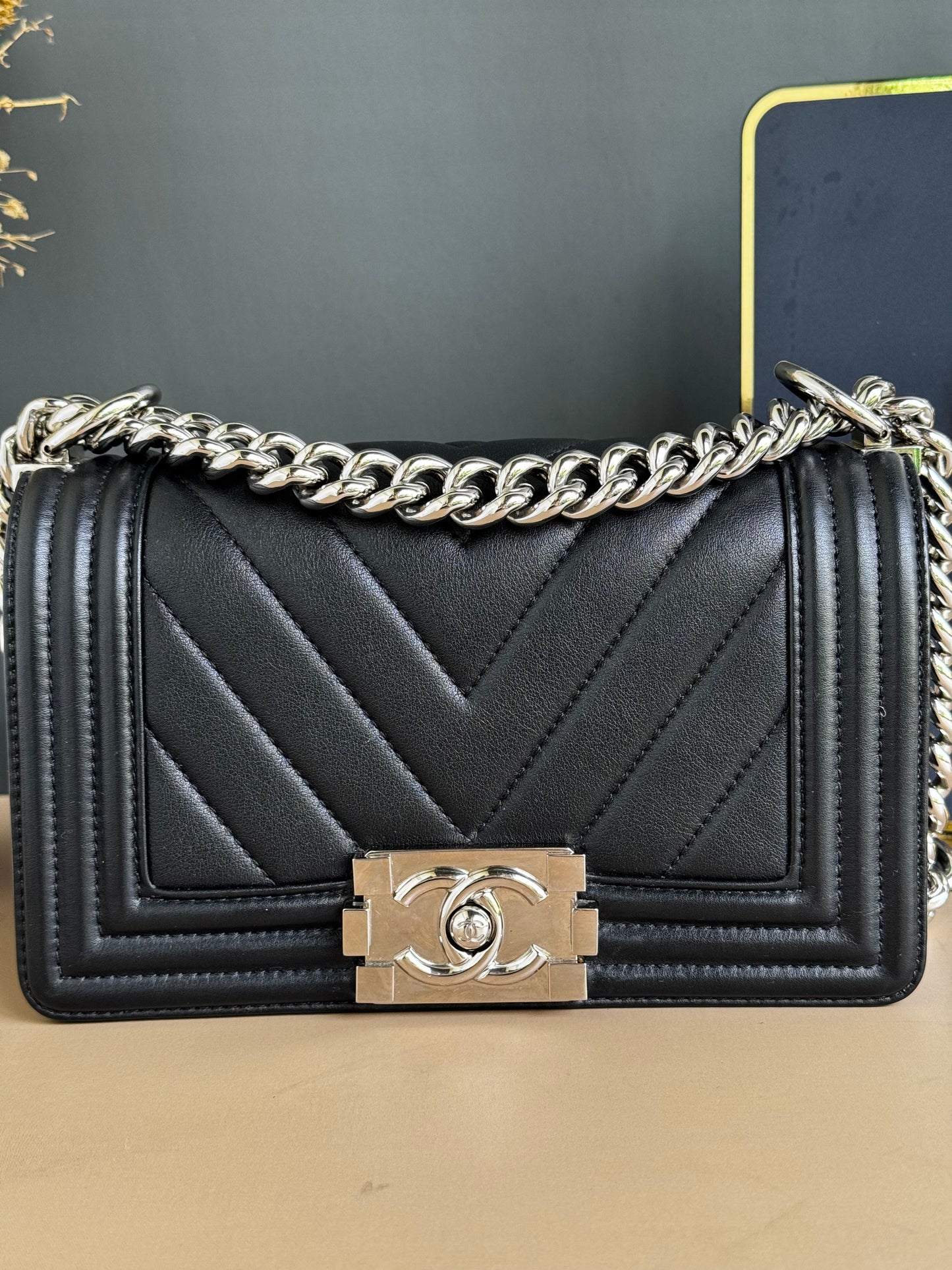 CHANEL LE BOY SMALL CHEVRON