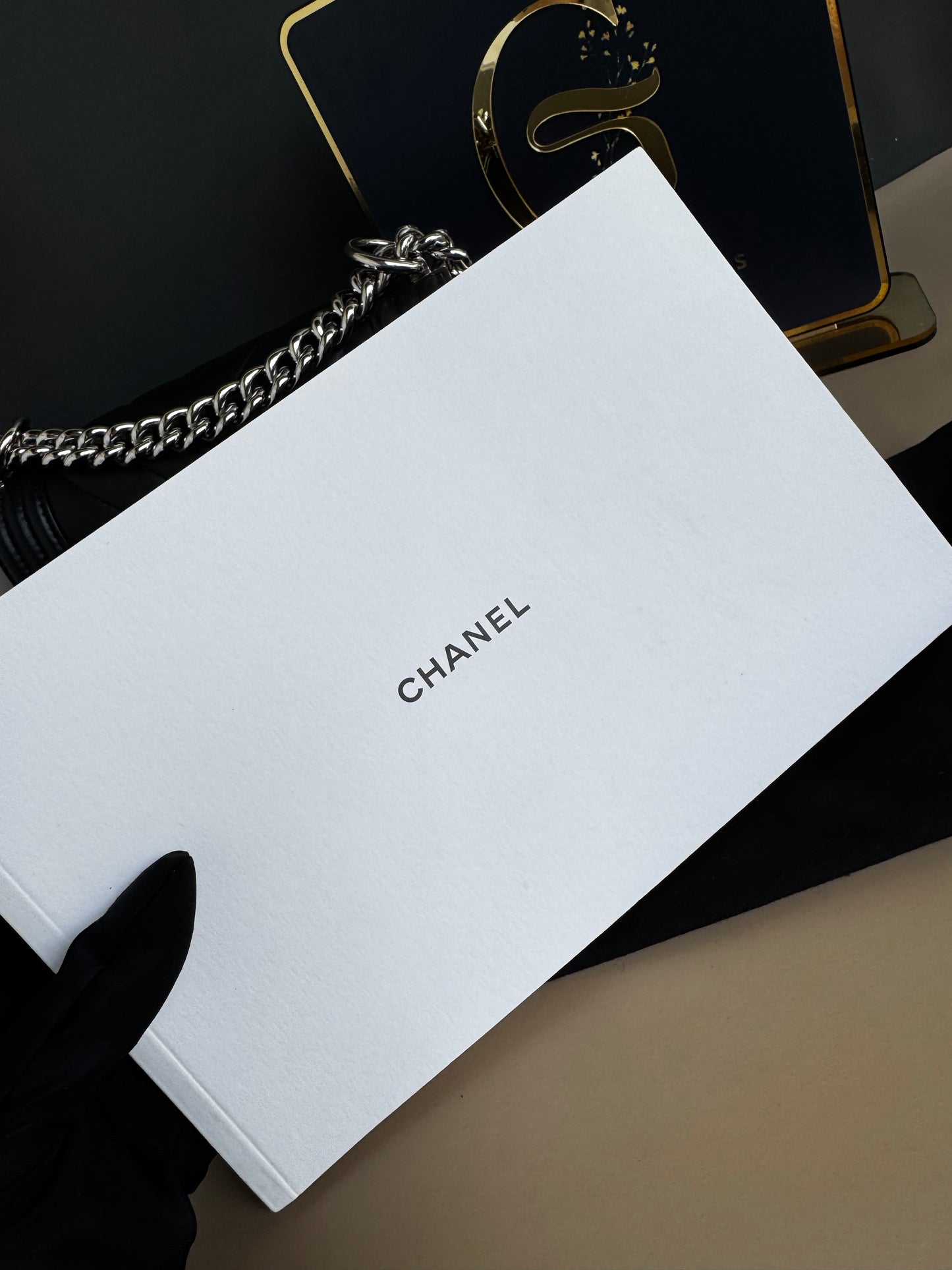 CHANEL LE BOY SMALL CHEVRON