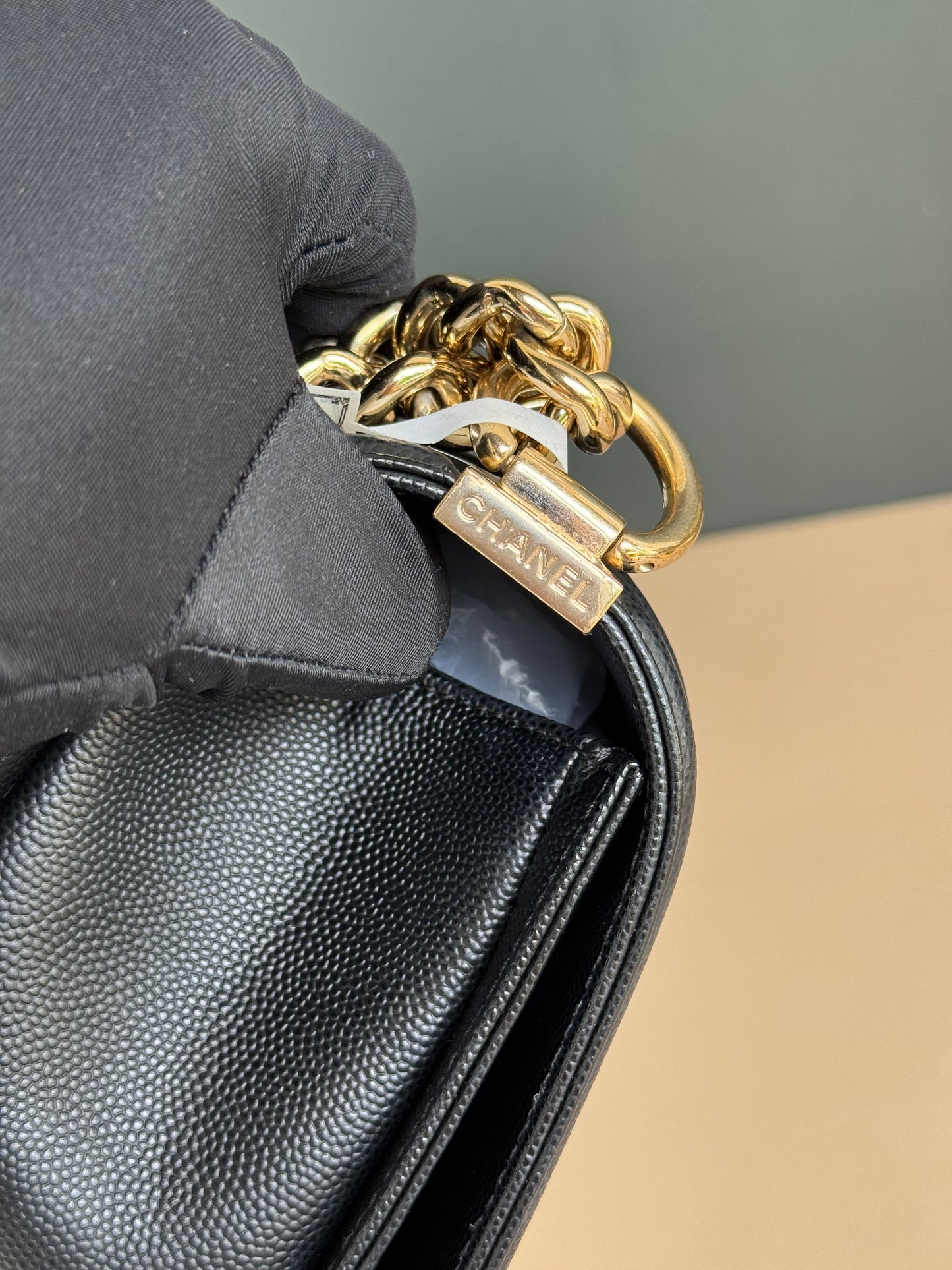 CHANEL LE BOY OLD MEDIUM CHEVRON