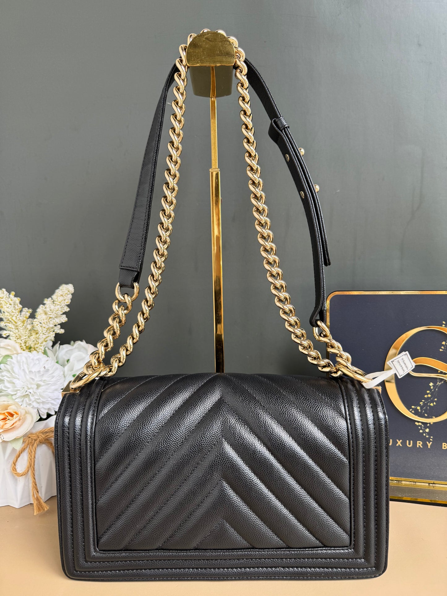 CHANEL LE BOY OLD MEDIUM CHEVRON