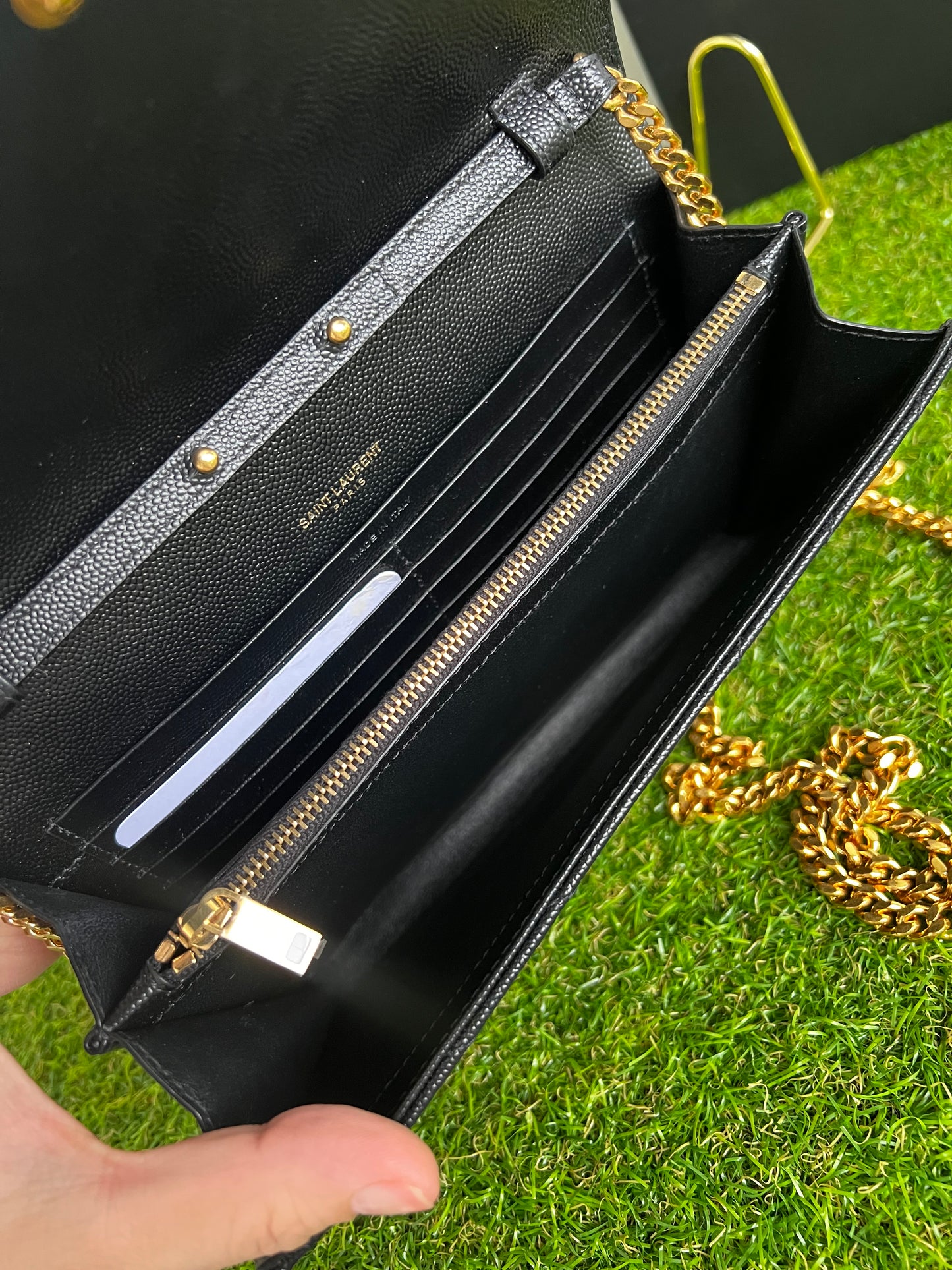 YSL WALLET ON CHAIN MEDIUM