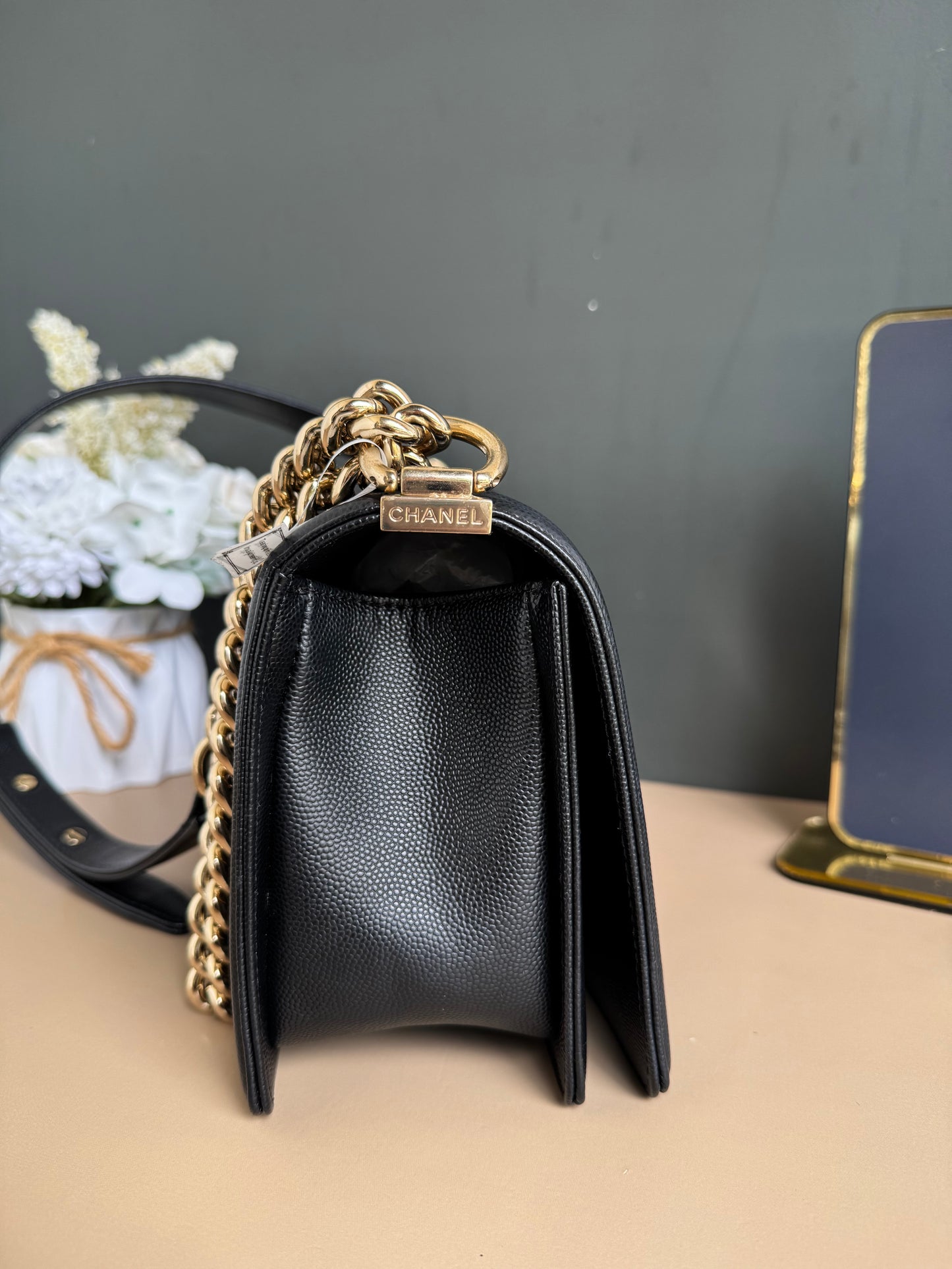 CHANEL LE BOY OLD MEDIUM CHEVRON
