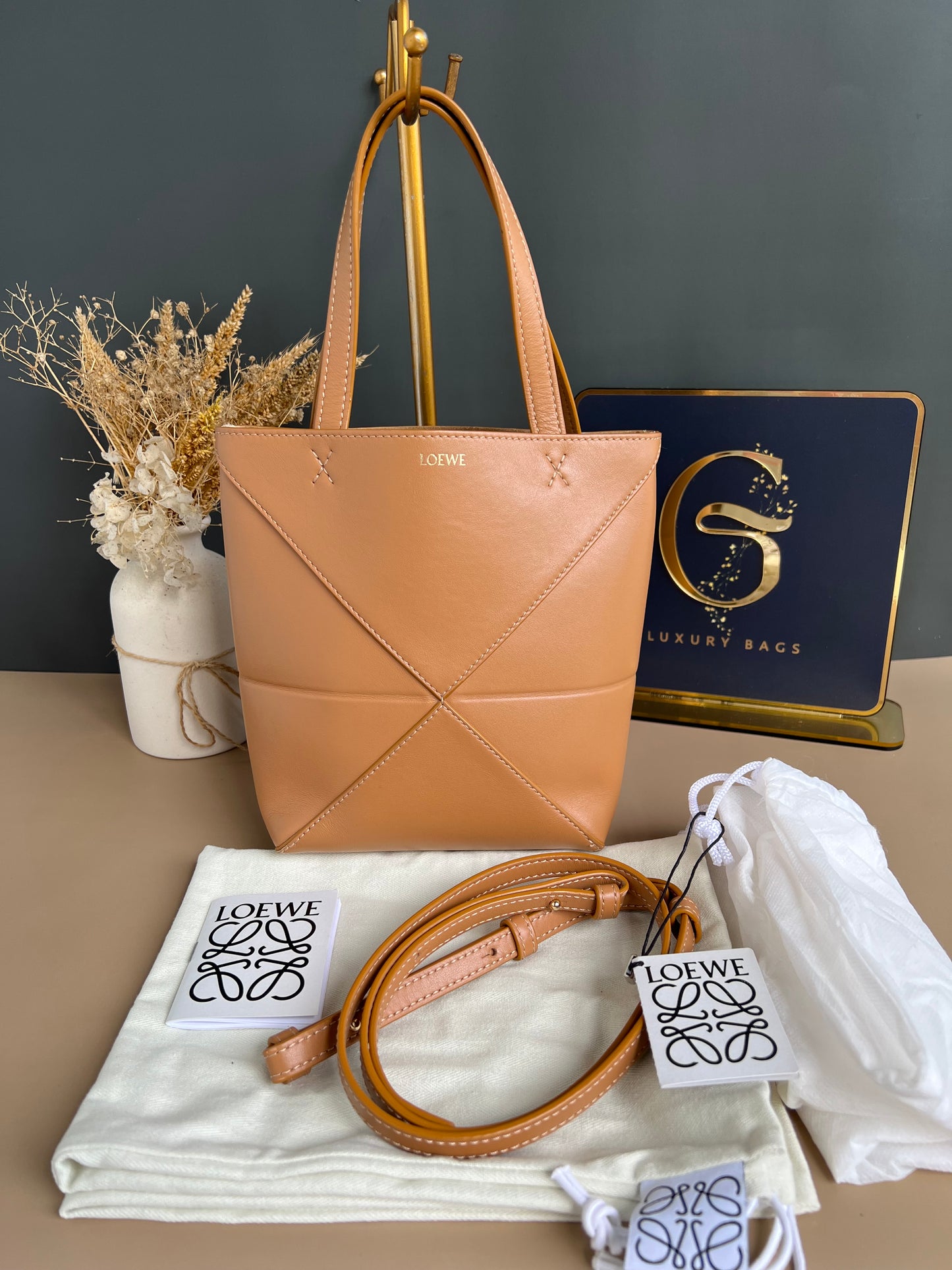 LOEWE MINI PUZZLE FOLD TOTE BAG