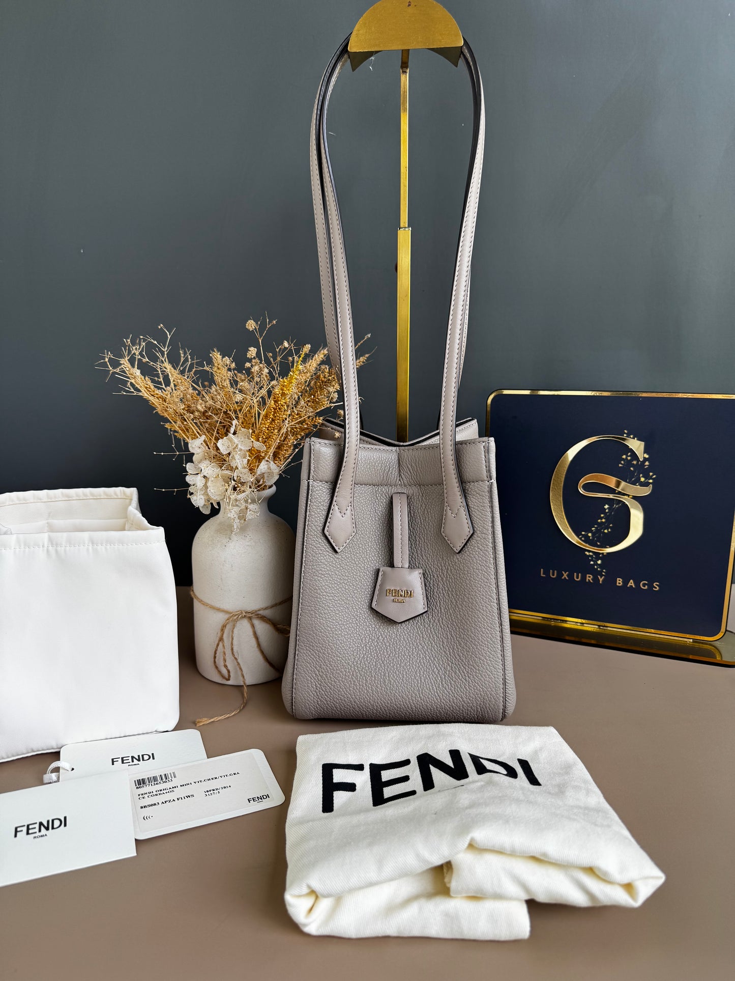 FENDI ORIGAMI MINI LEATHER BAG