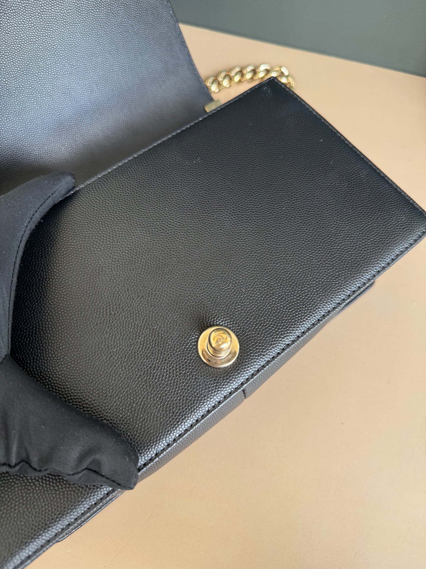 CHANEL LE BOY OLD MEDIUM CHEVRON