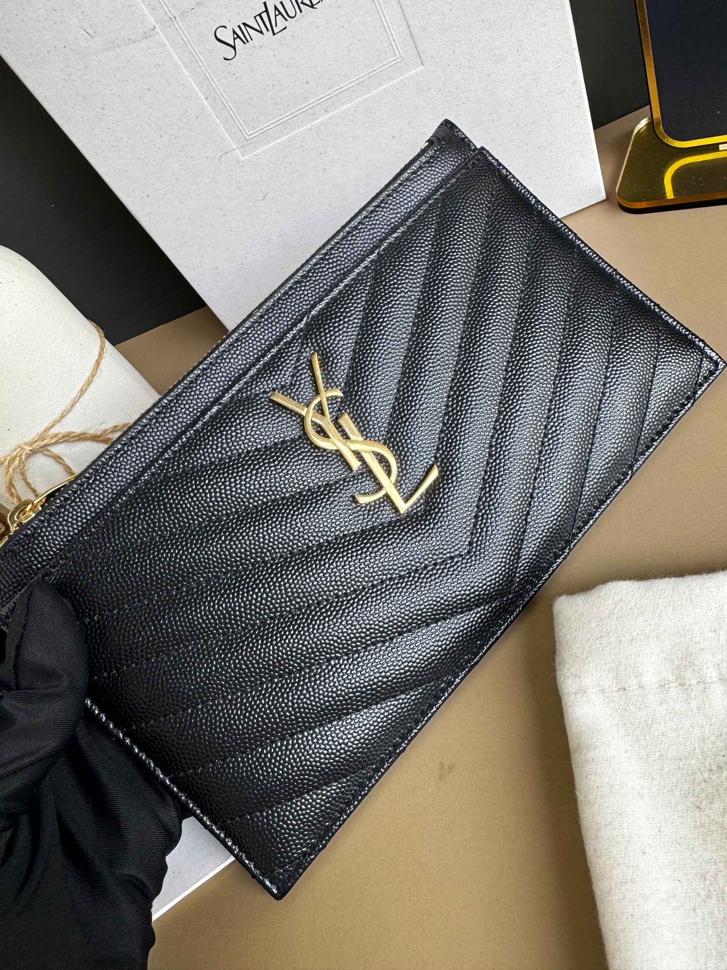 YSL LONG ZIPPY WALLET