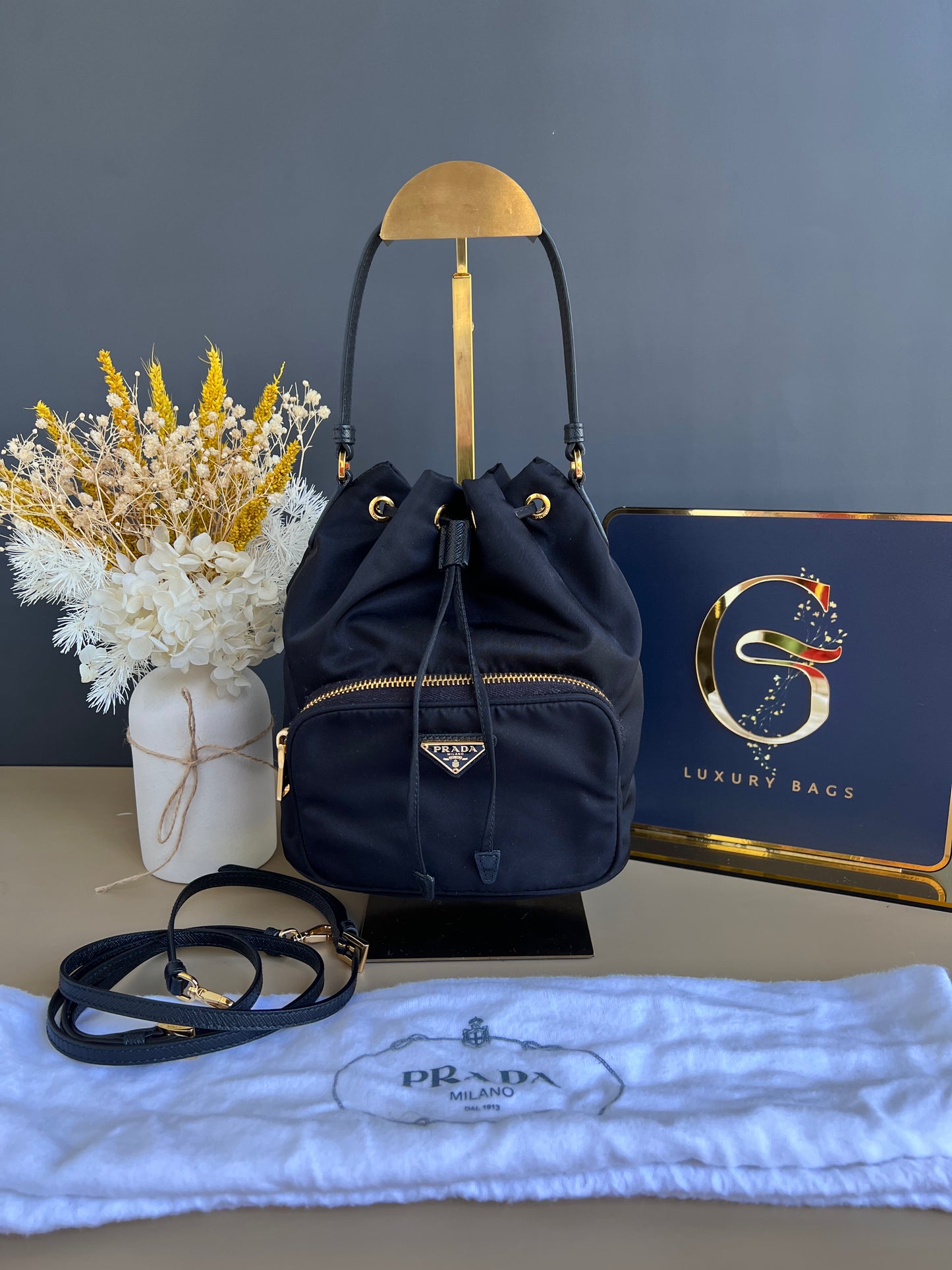 PRADA SMALL BUCKET BAG
