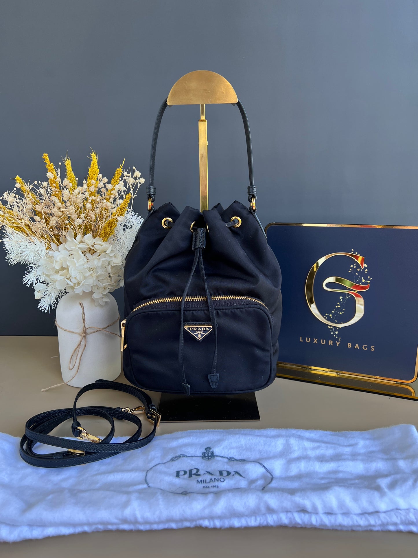 PRADA SMALL BUCKET BAG