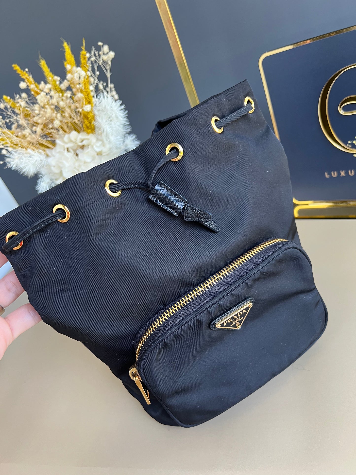 PRADA SMALL BUCKET BAG