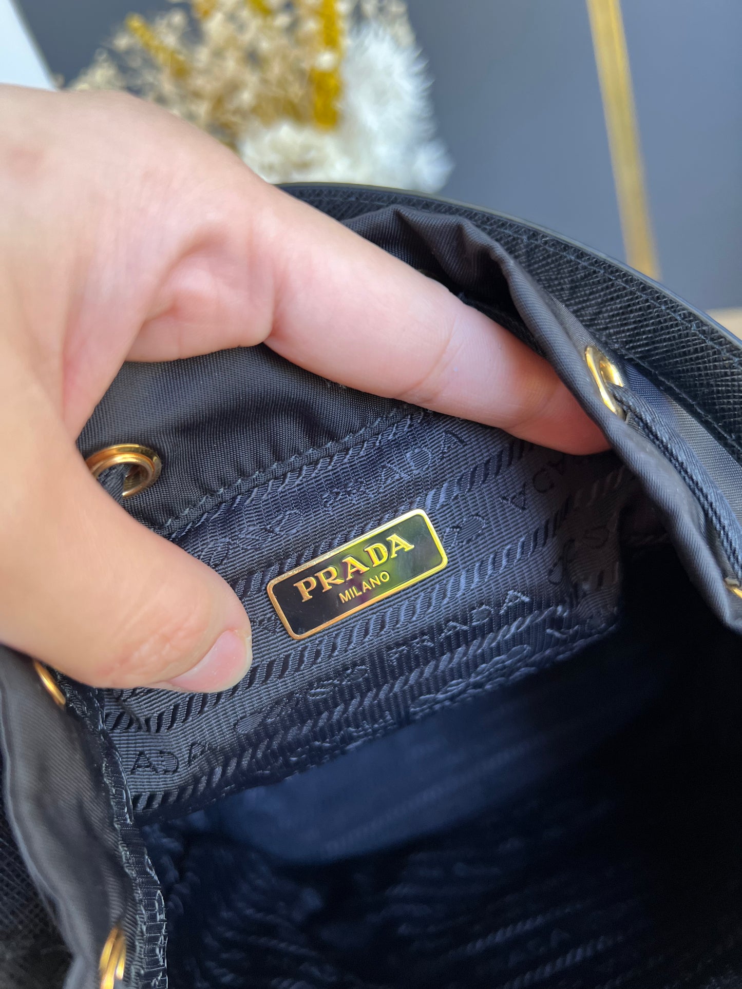 PRADA SMALL BUCKET BAG