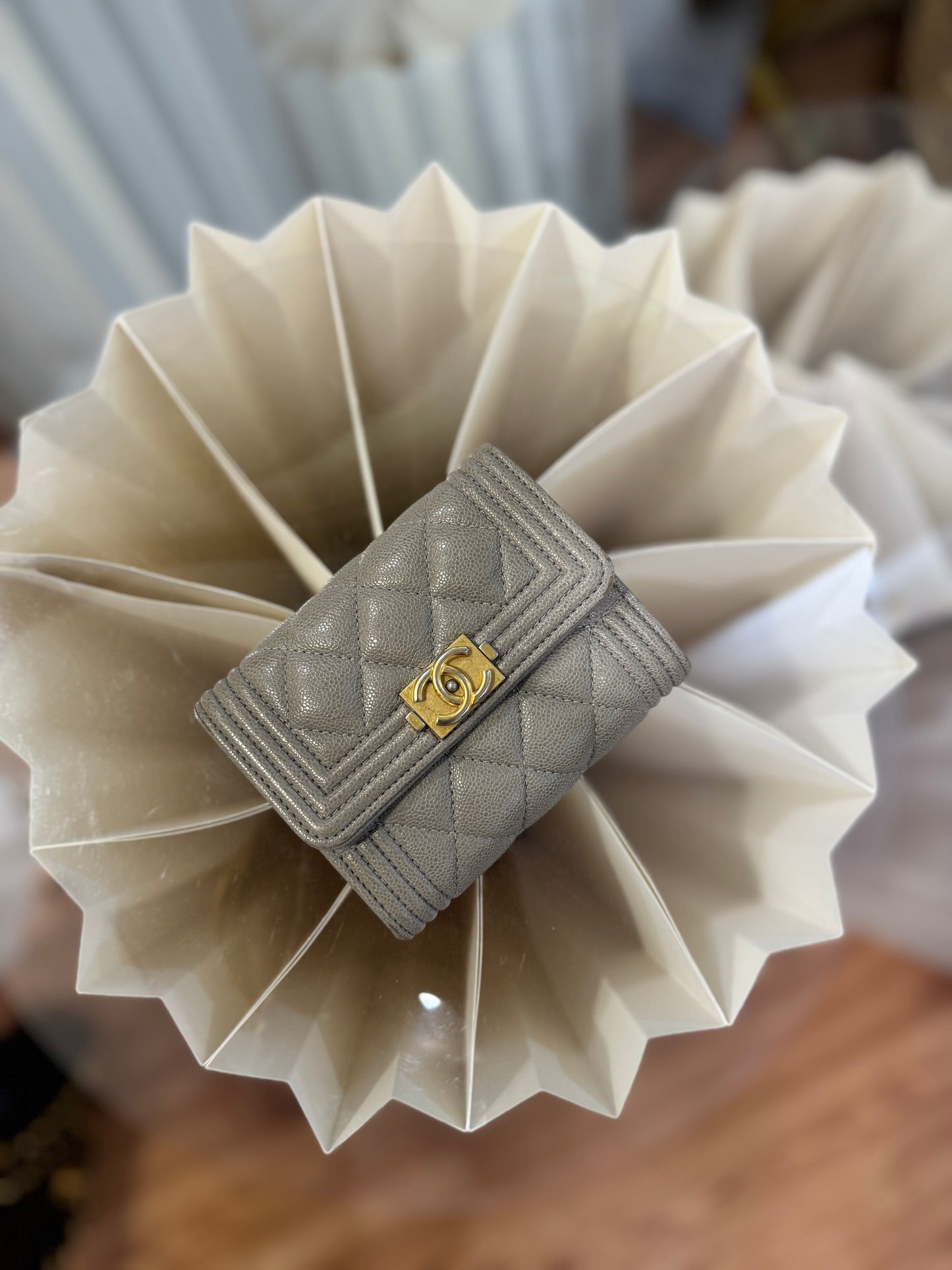 CHANEL LE BOY COMPACT WALLET