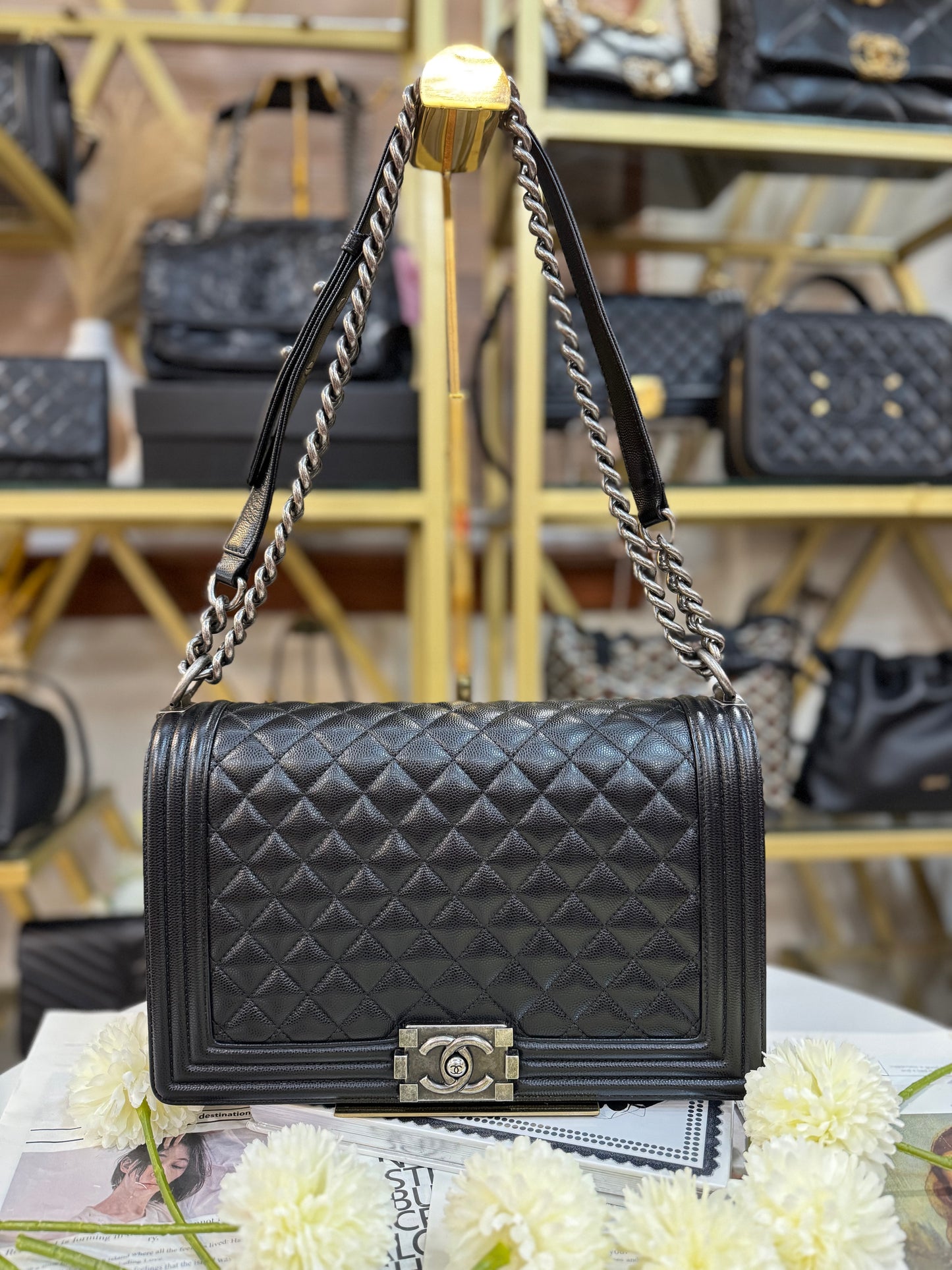 CHANEL LE BOY NEW MEDIUM CAVIAR